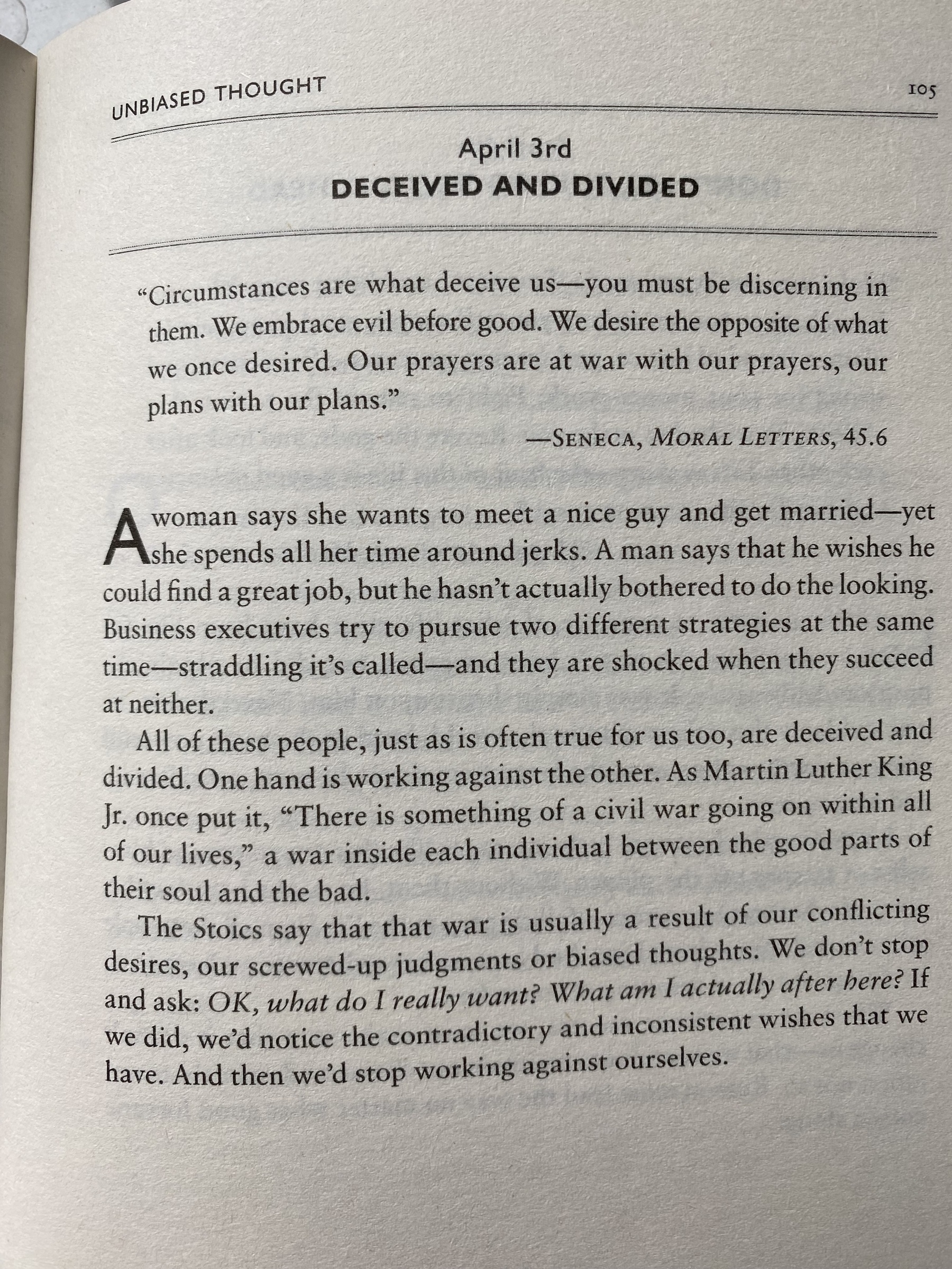 The Daily Stoic … The Daily  Quote … Page 105