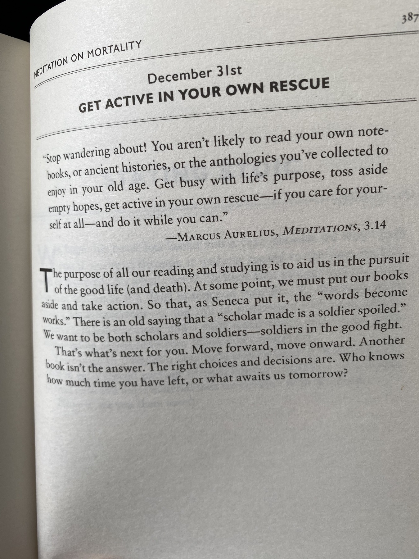 The Daily Stoic … The Daily  Quote … Page 387