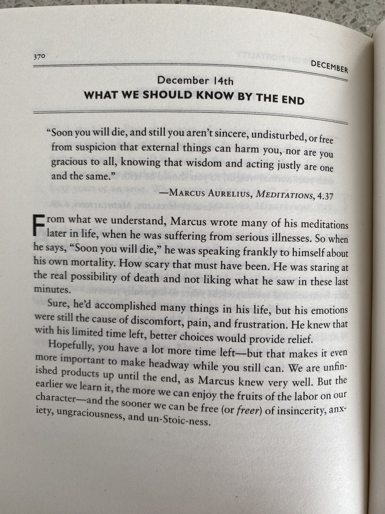 The Daily Stoic … The Daily  Quote … Page 370