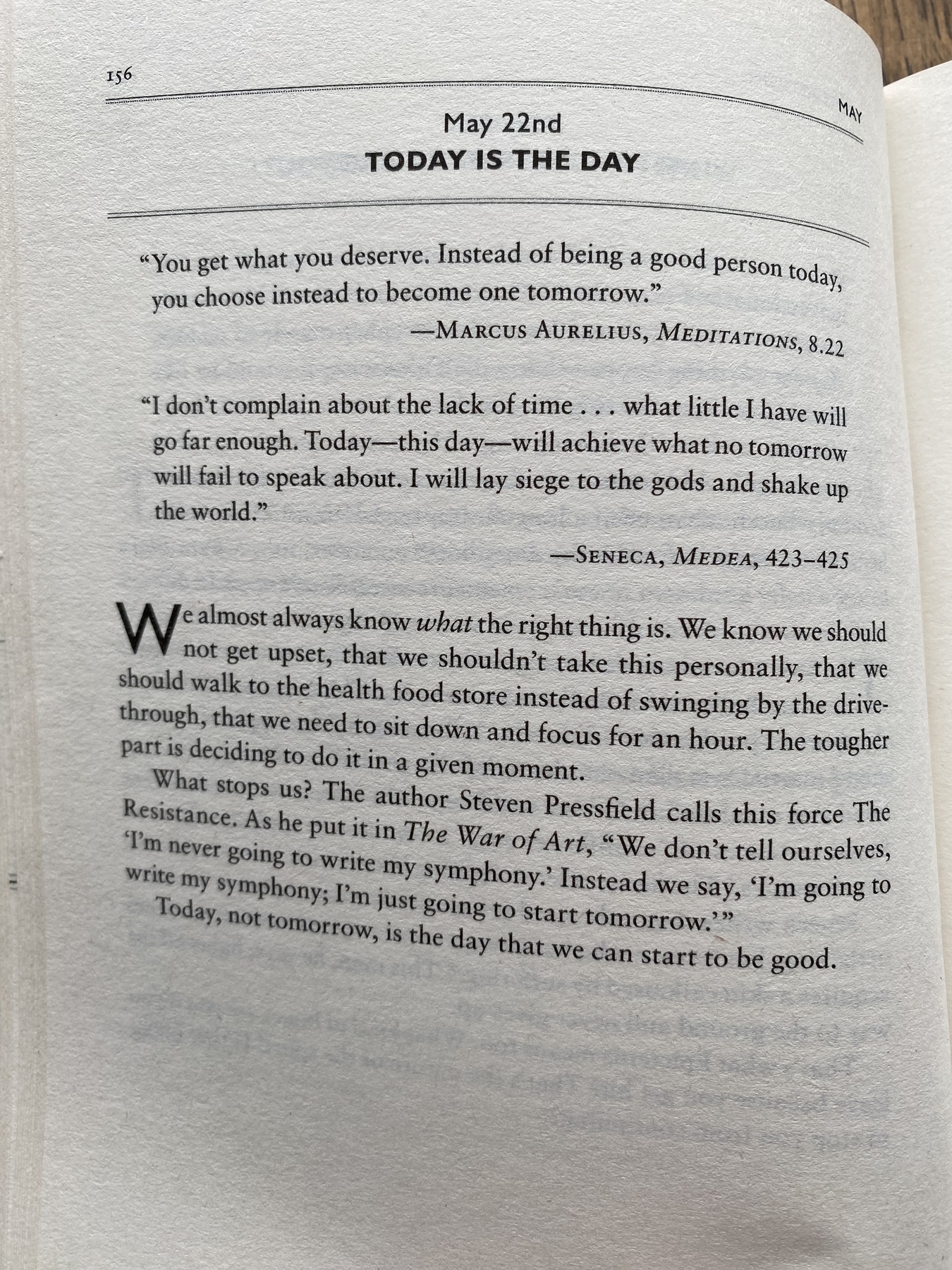 The Daily Stoic … The Daily  Quote … Page 156