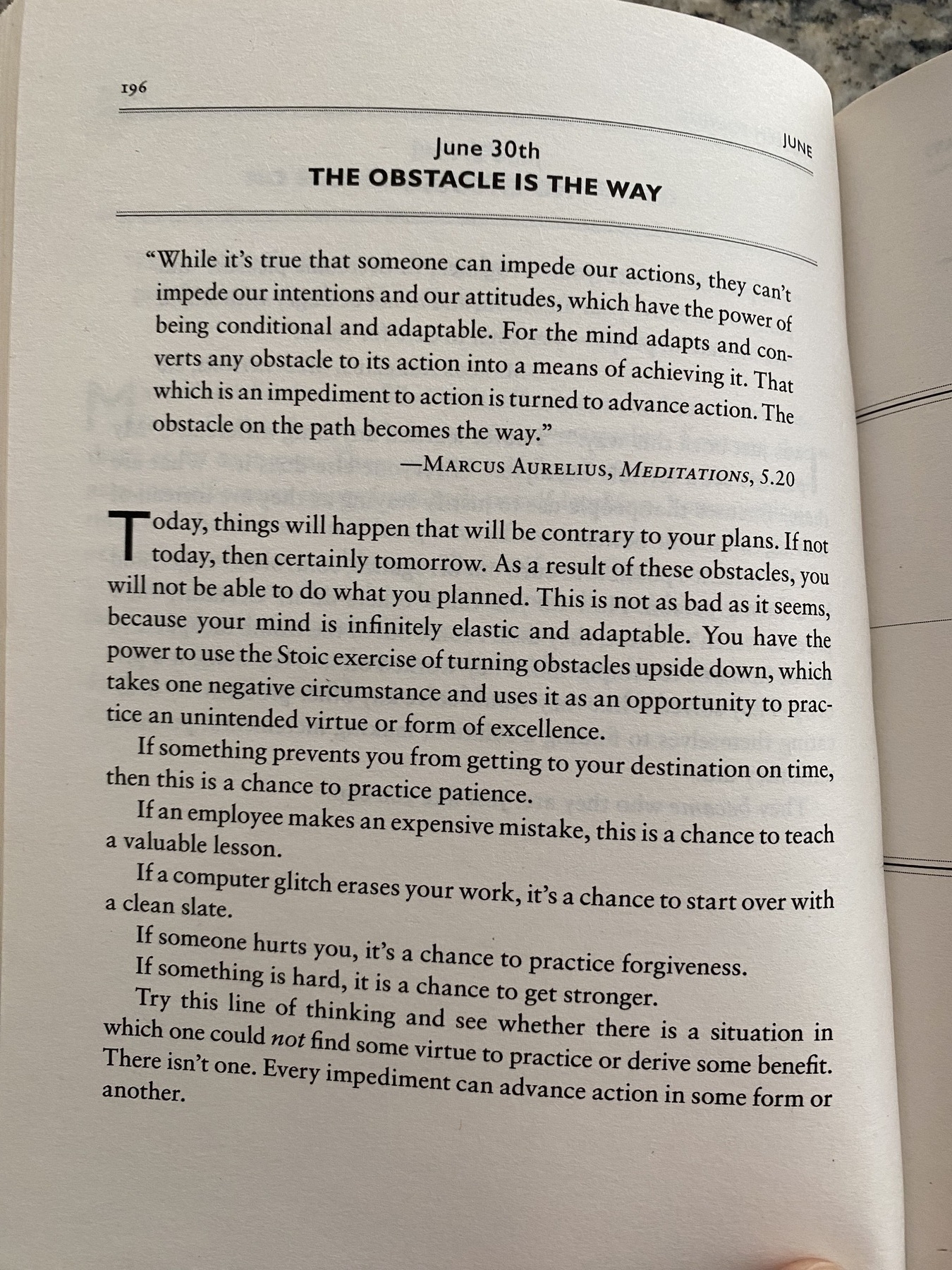 The Daily Stoic … The Daily  Quote … Page 196c