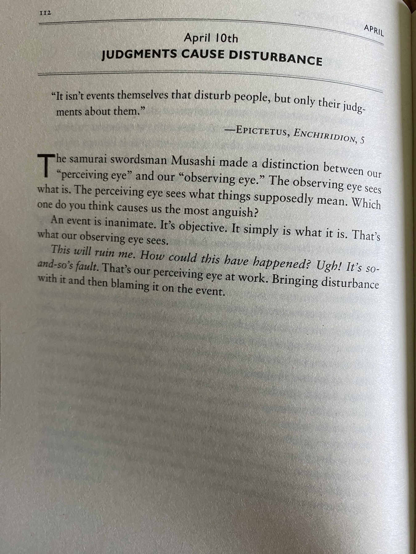 The Daily Stoic … The Daily  Quote … Page 112