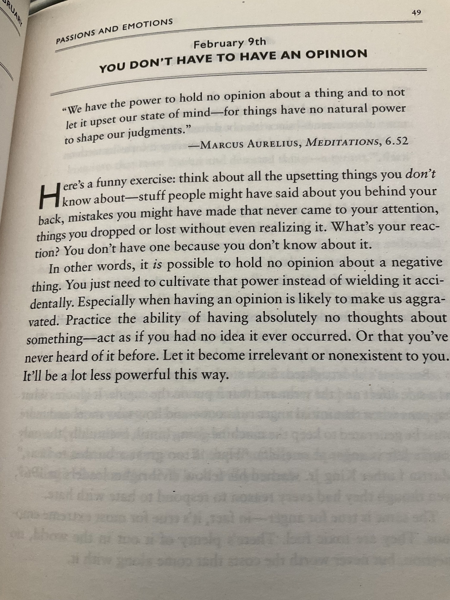 The Daily Stoic … The Daily Quote … Page 49