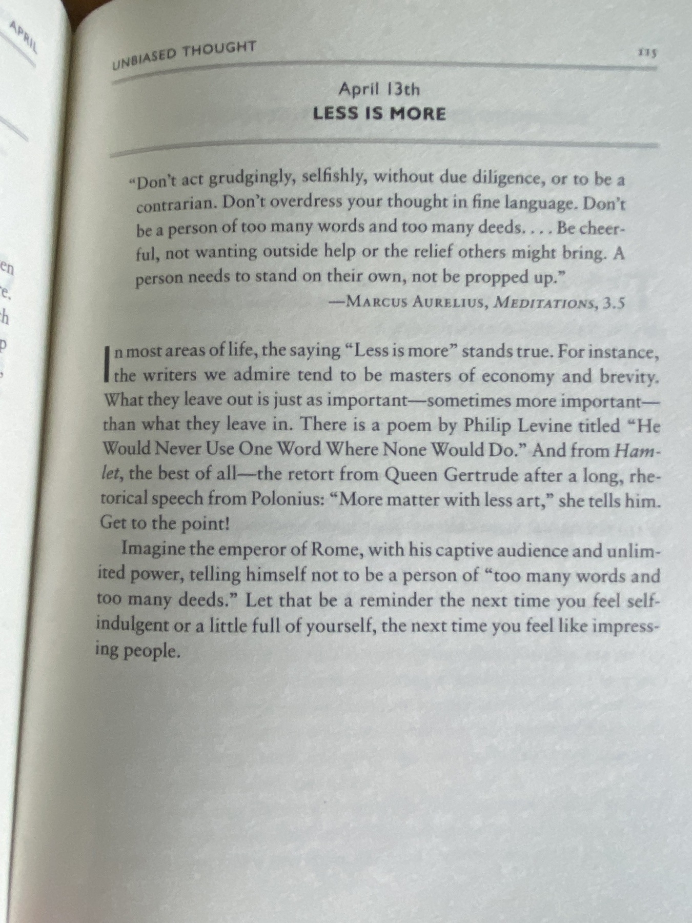 The Daily Stoic … The Daily  Quote … Page 115