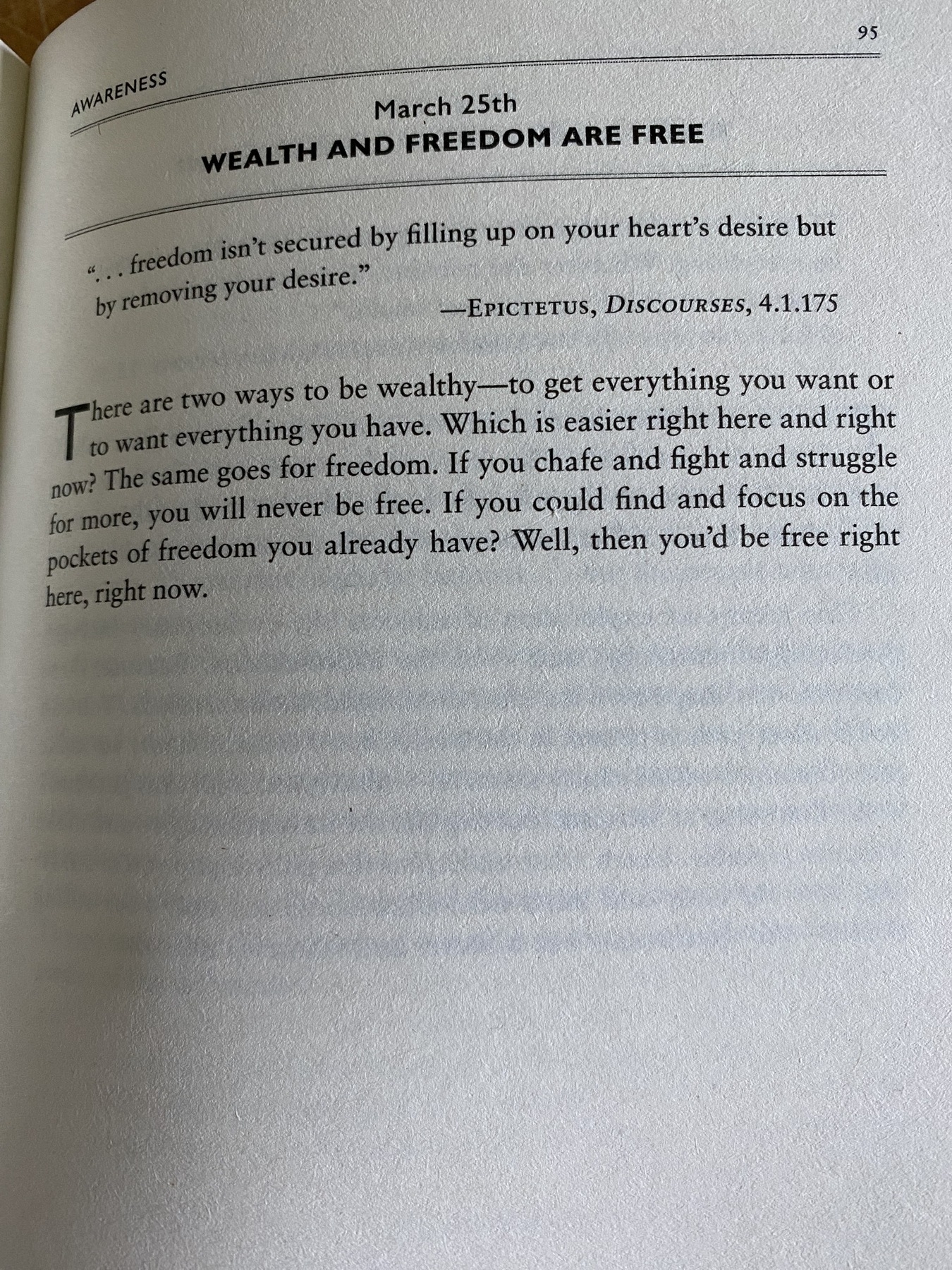 The Daily Stoic … The Daily  Quote … Page 95