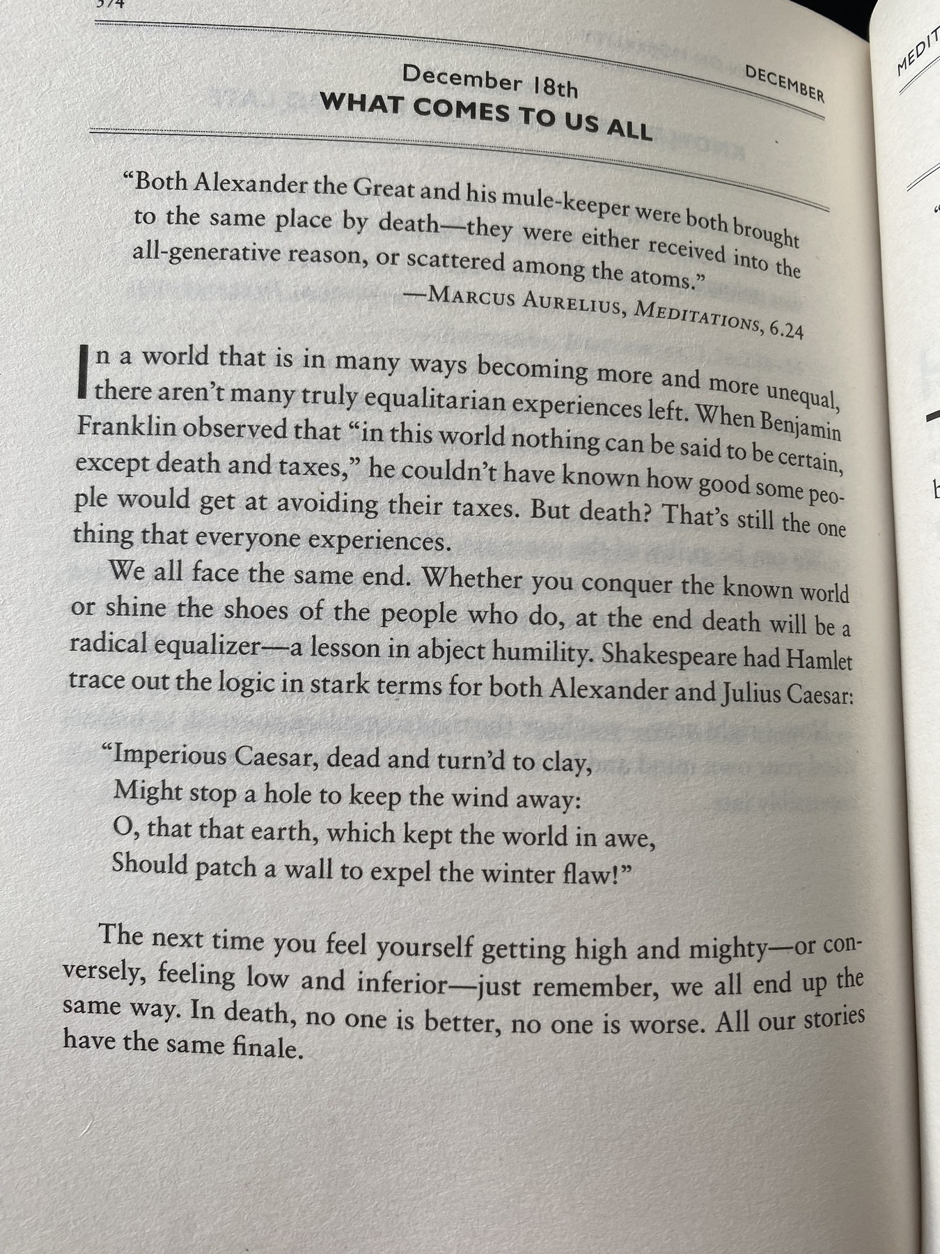 The Daily Stoic … The Daily  Quote … Page 374
