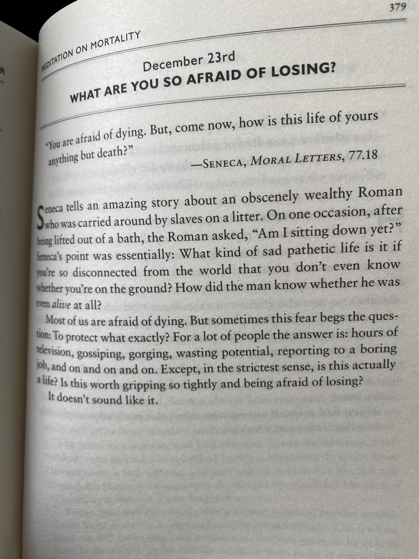 The Daily Stoic … The Daily  Quote … Page 379