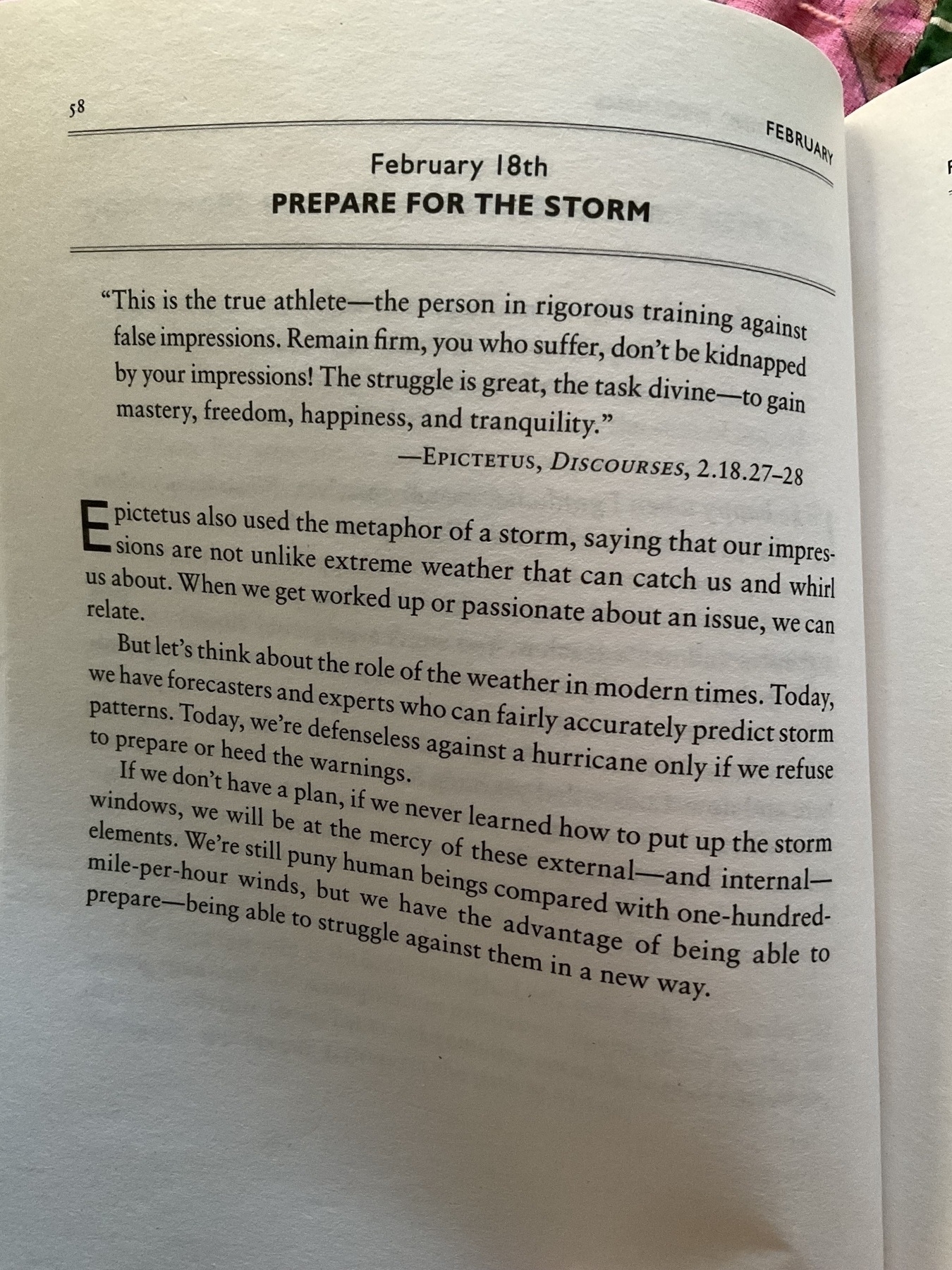 The Daily Stoic … The Daily Quote … Page 58