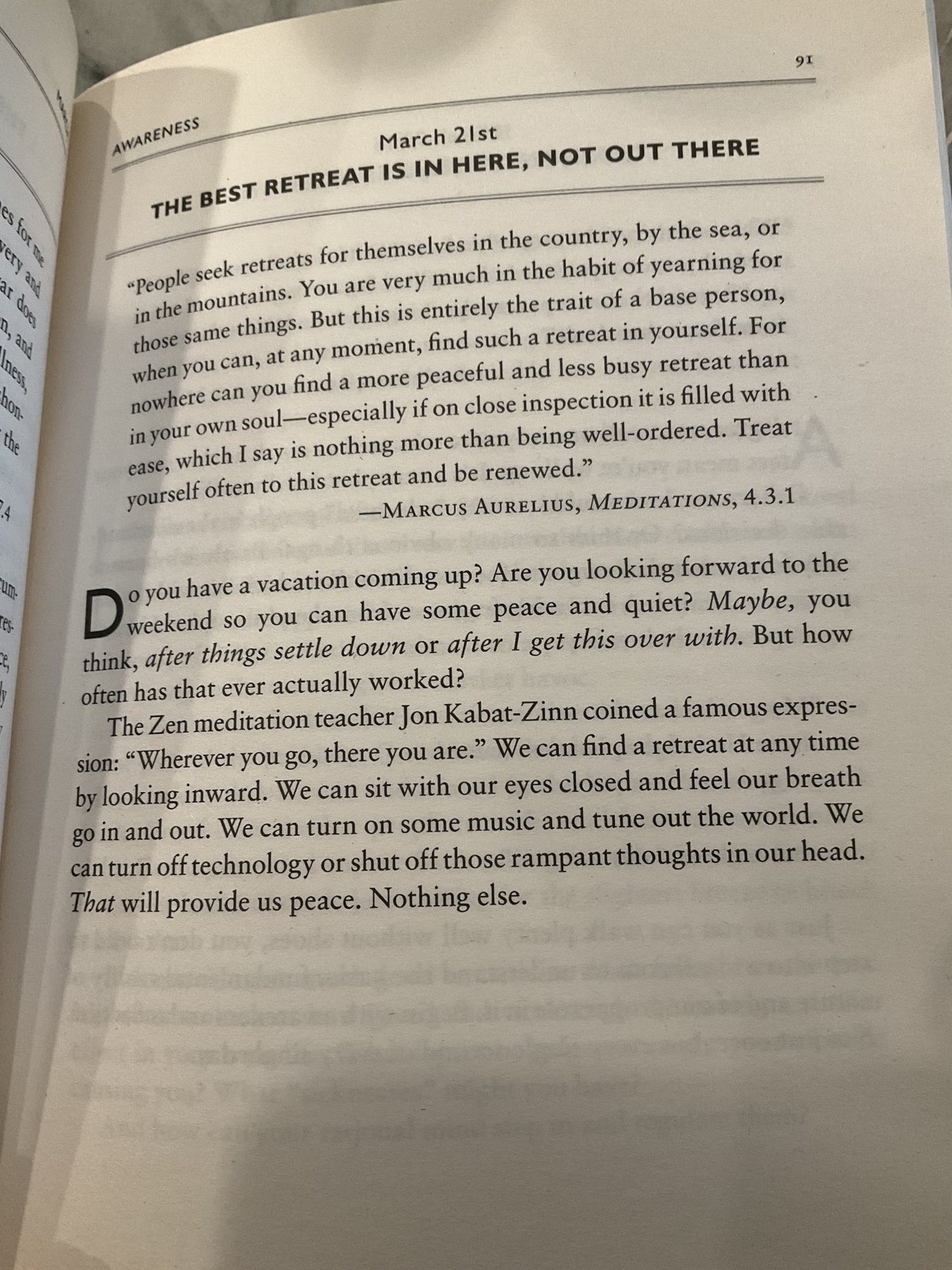 The Daily Stoic … The Daily  Quote … Page 91