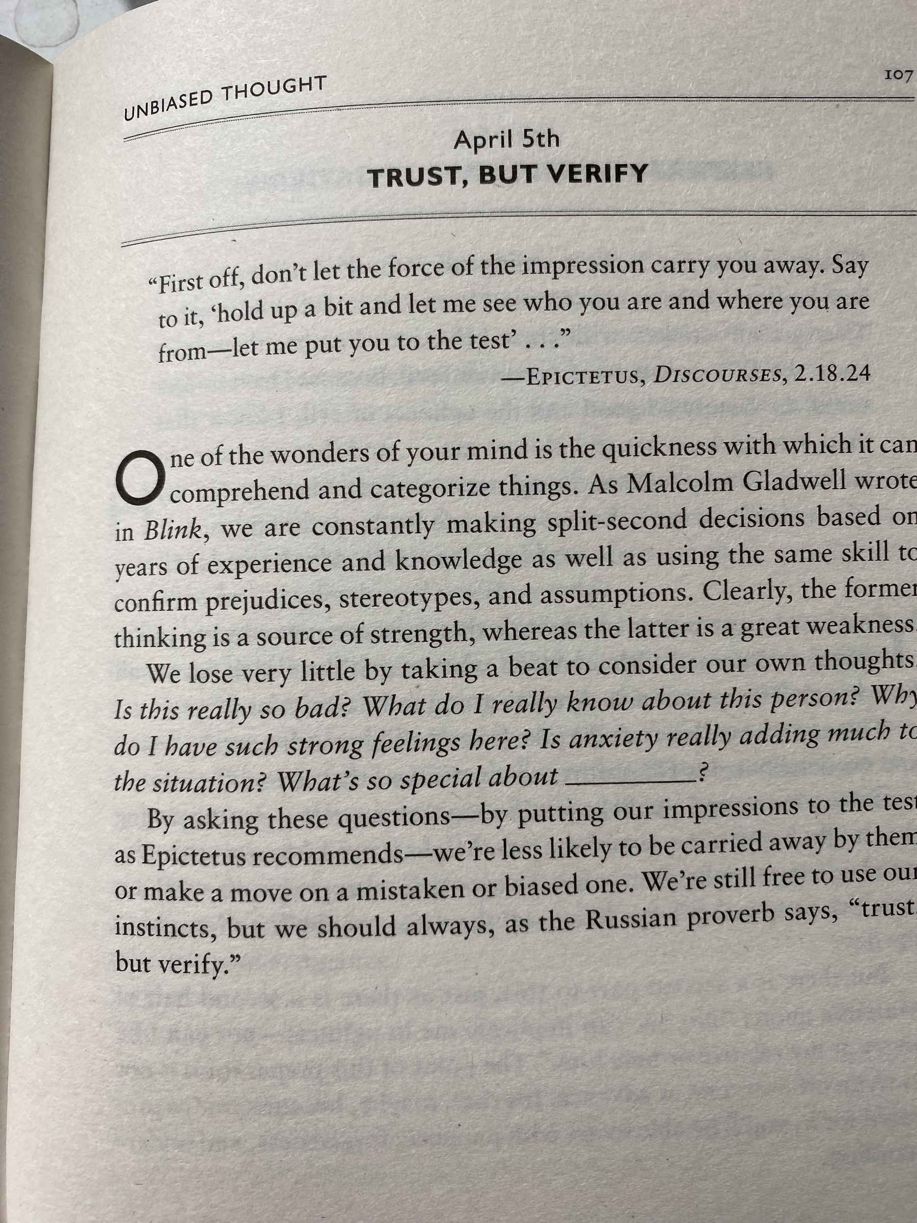 The Daily Stoic … The Daily  Quote … Page 107
