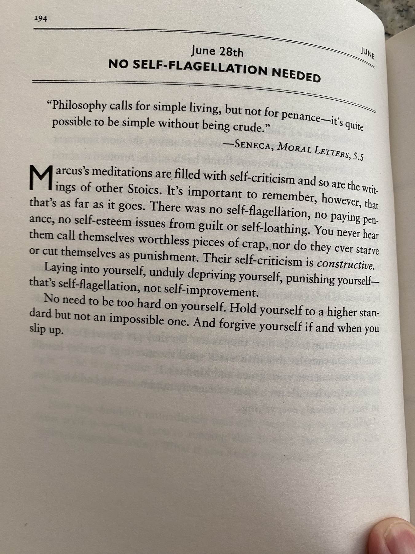 The Daily Stoic … The Daily  Quote … Page 194