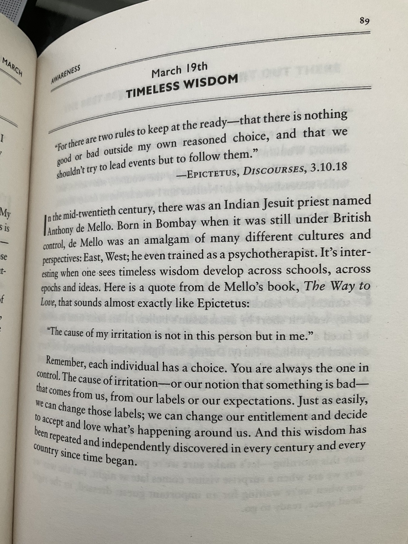 The Daily Stoic … The Daily  Quote … Page 89