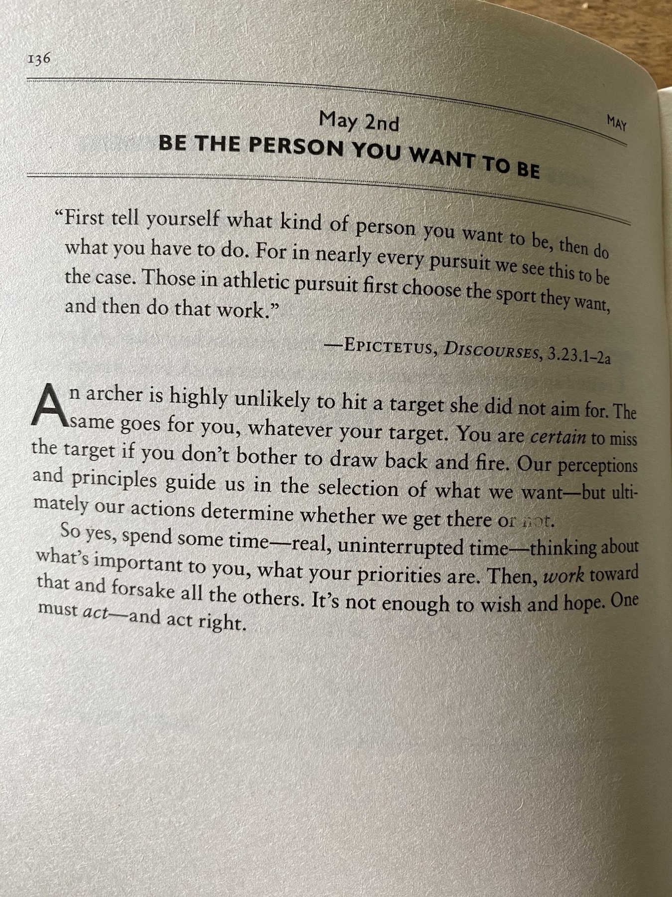 The Daily Stoic … The Daily  Quote … Page 136