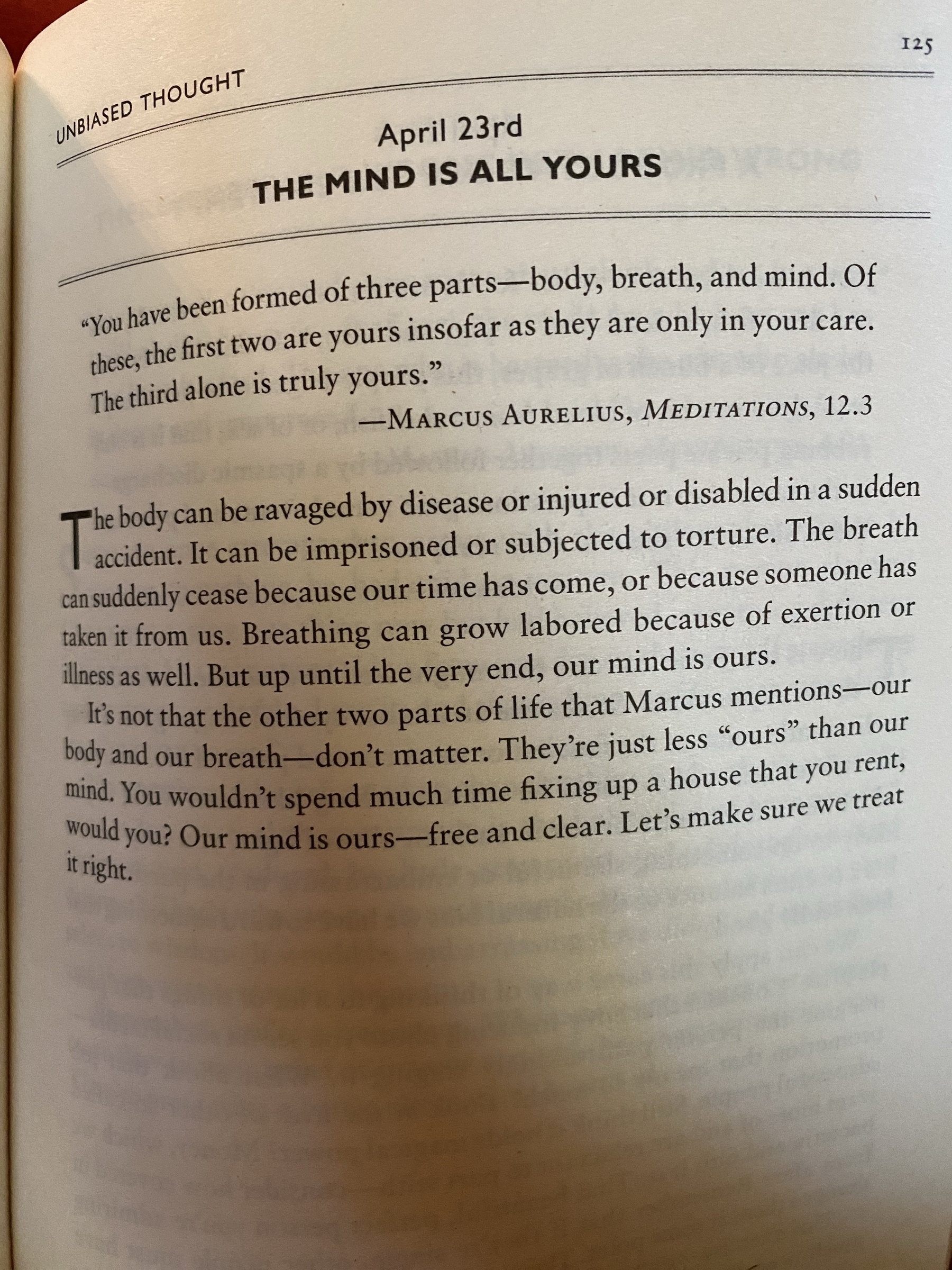 The Daily Stoic … The Daily  Quote … Page 125