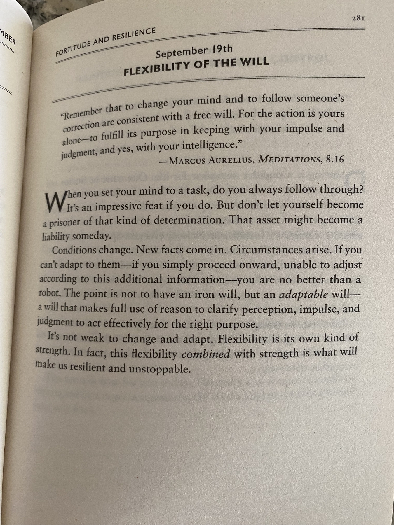 The Daily Stoic … The Daily  Quote … Page 281