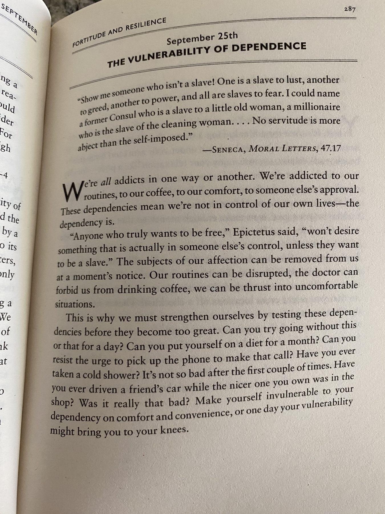 The Daily Stoic … The Daily  Quote … Page 287