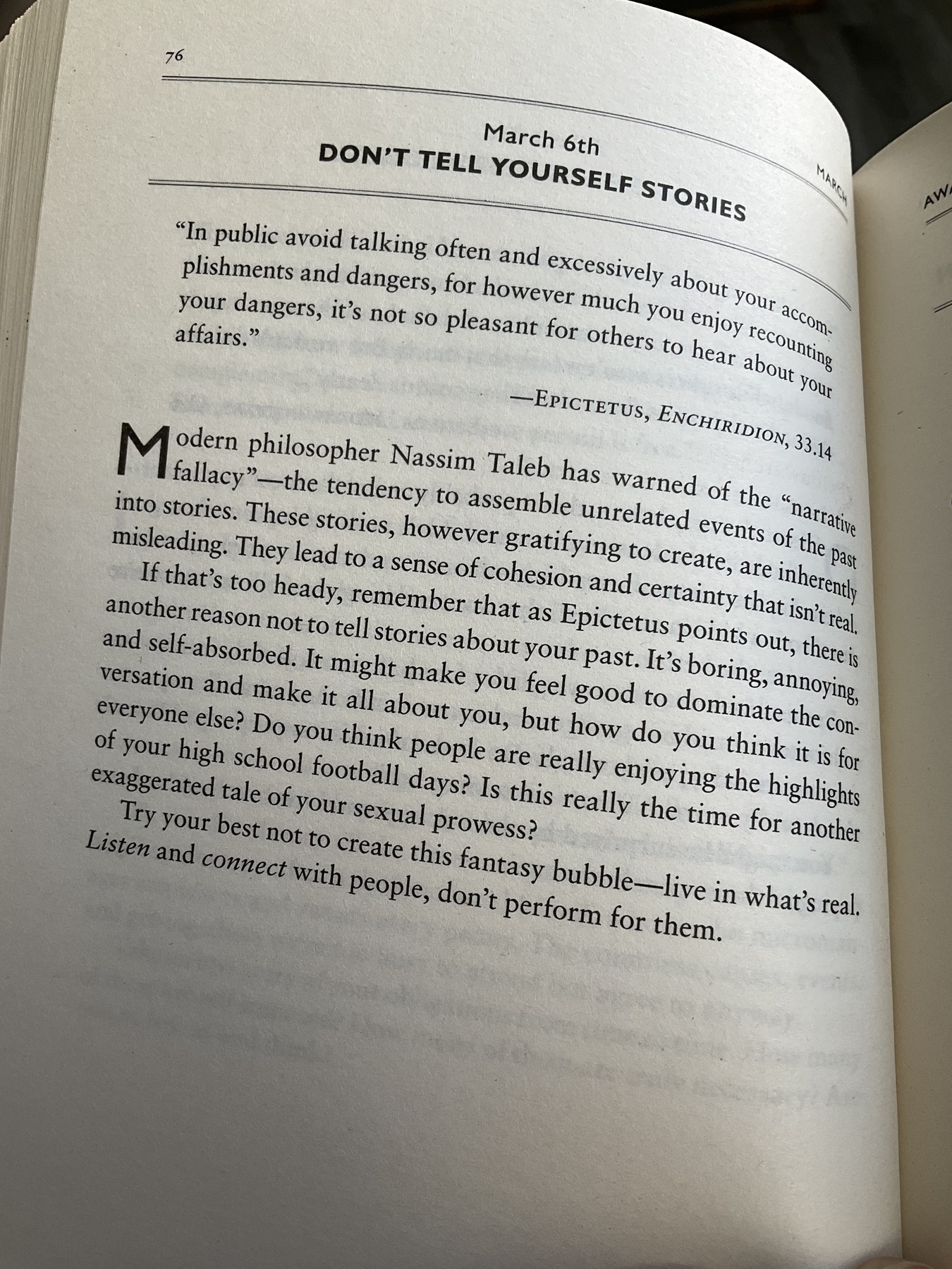 The Daily Stoic … The Daily  Quote … Page 76