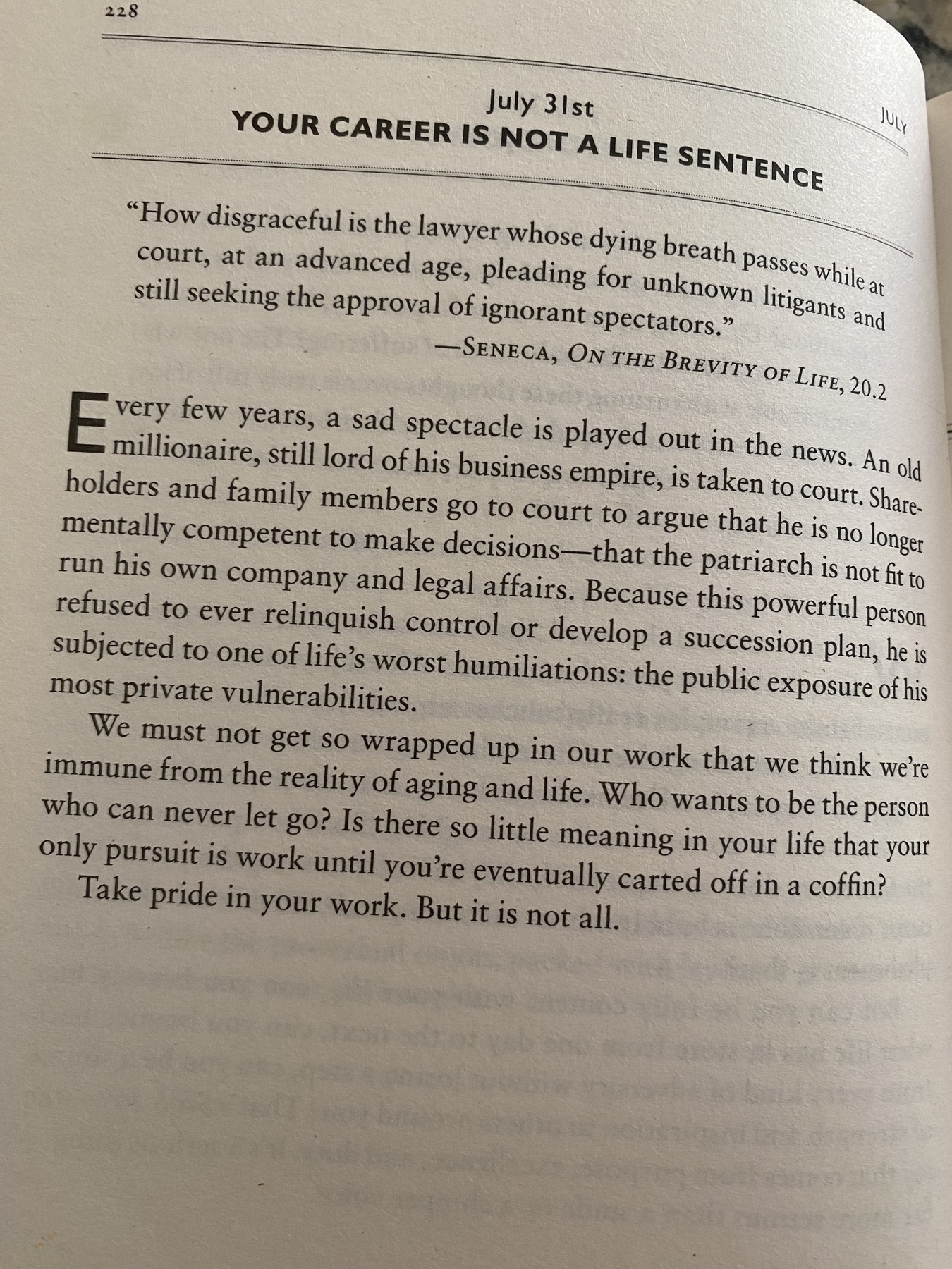 The Daily Stoic … The Daily  Quote … Page 228