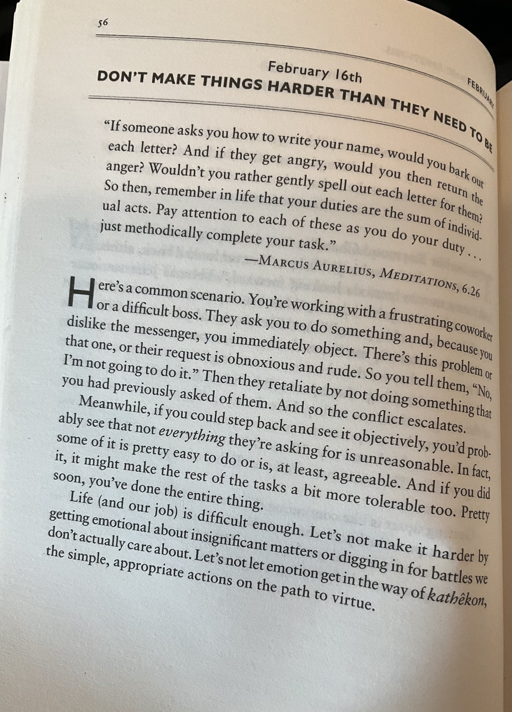 The Daily Stoic … The Daily Quote … Page 56