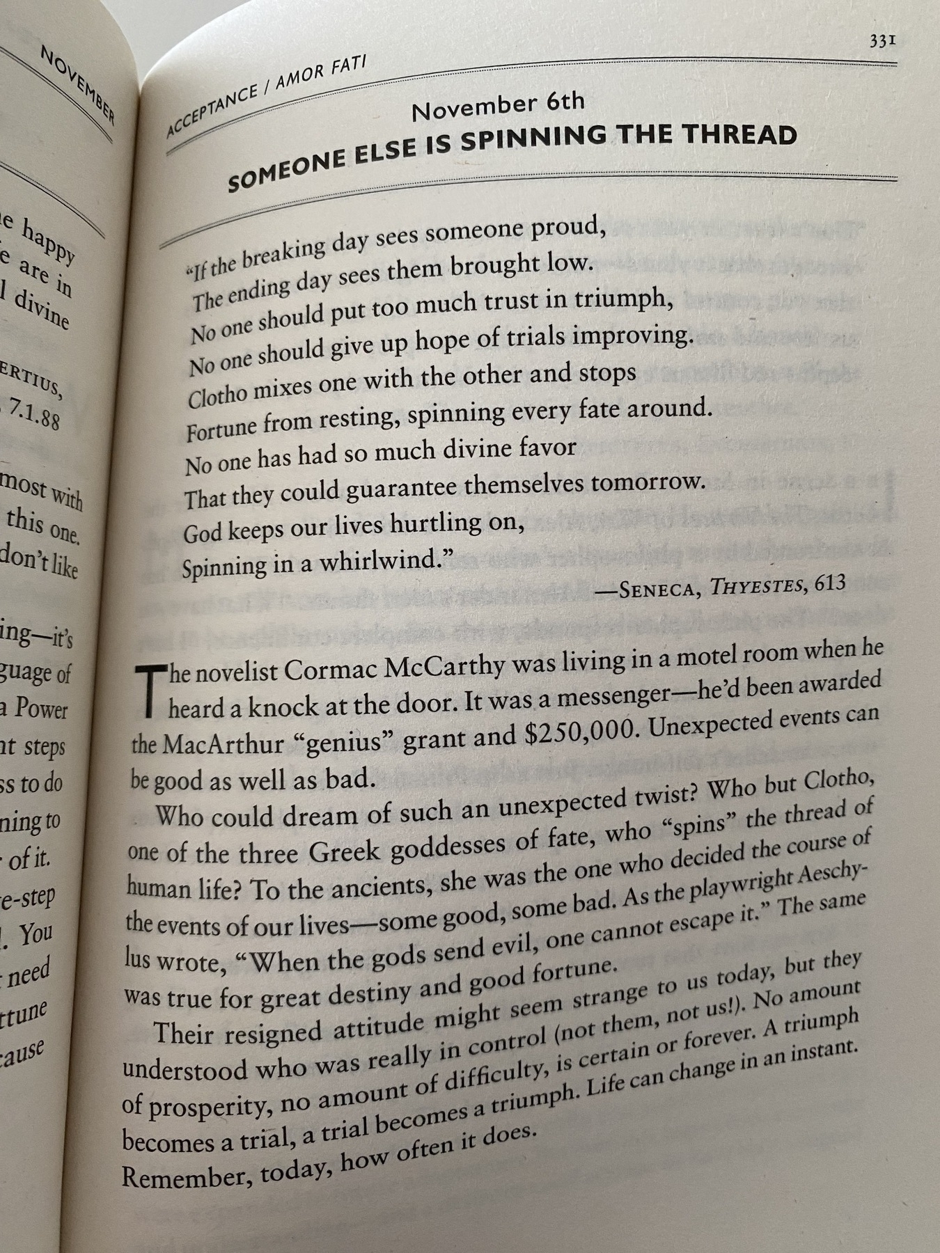 The Daily Stoic … The Daily  Quote … Page 331