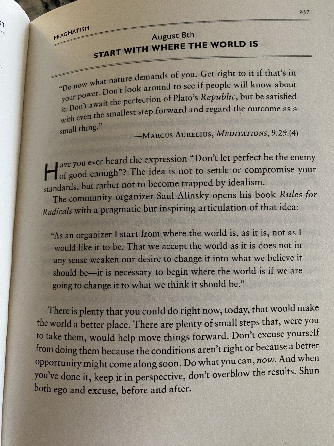 The Daily Stoic … The Daily  Quote … Page 237