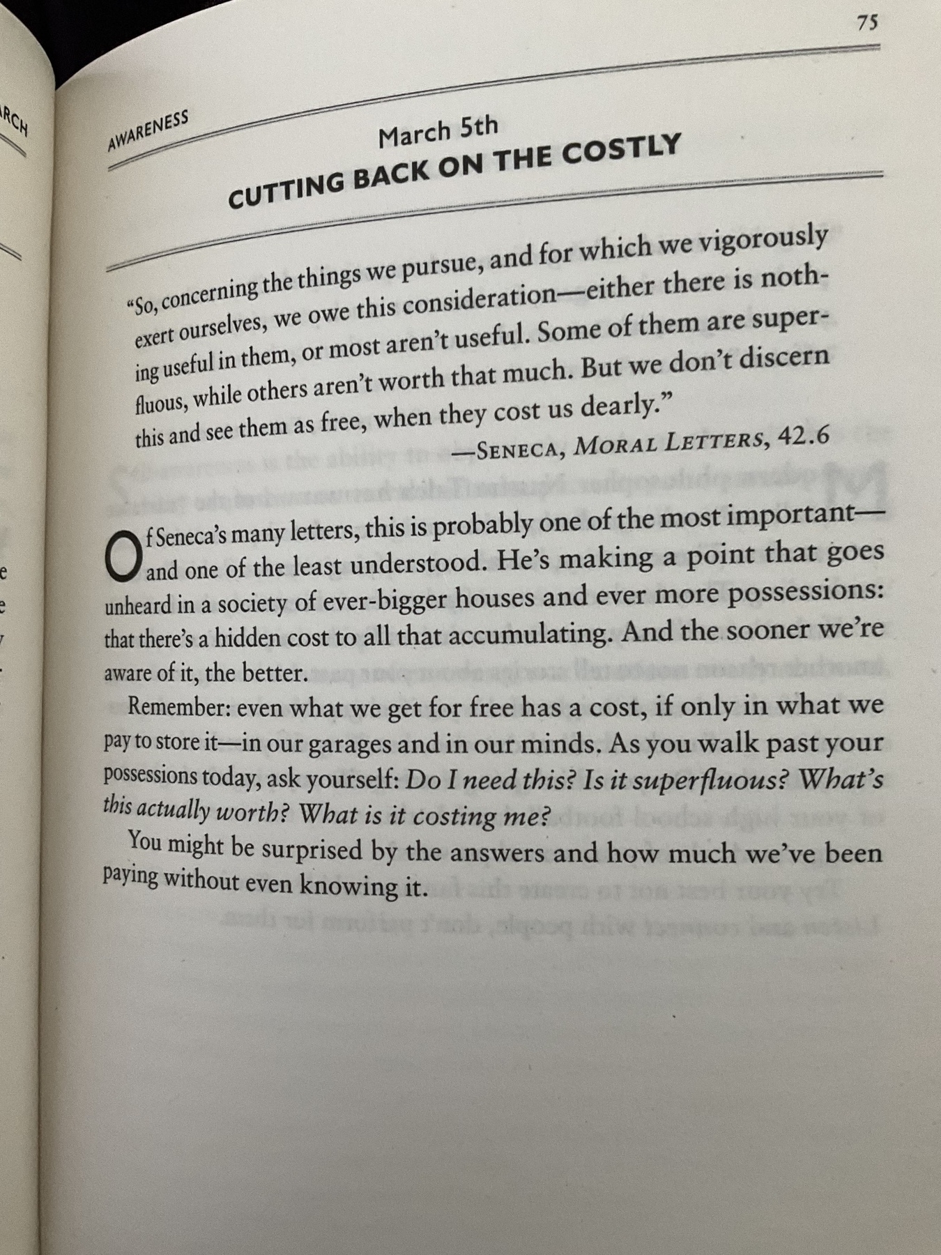 The Daily Stoic … The Daily  Quote … Page 75