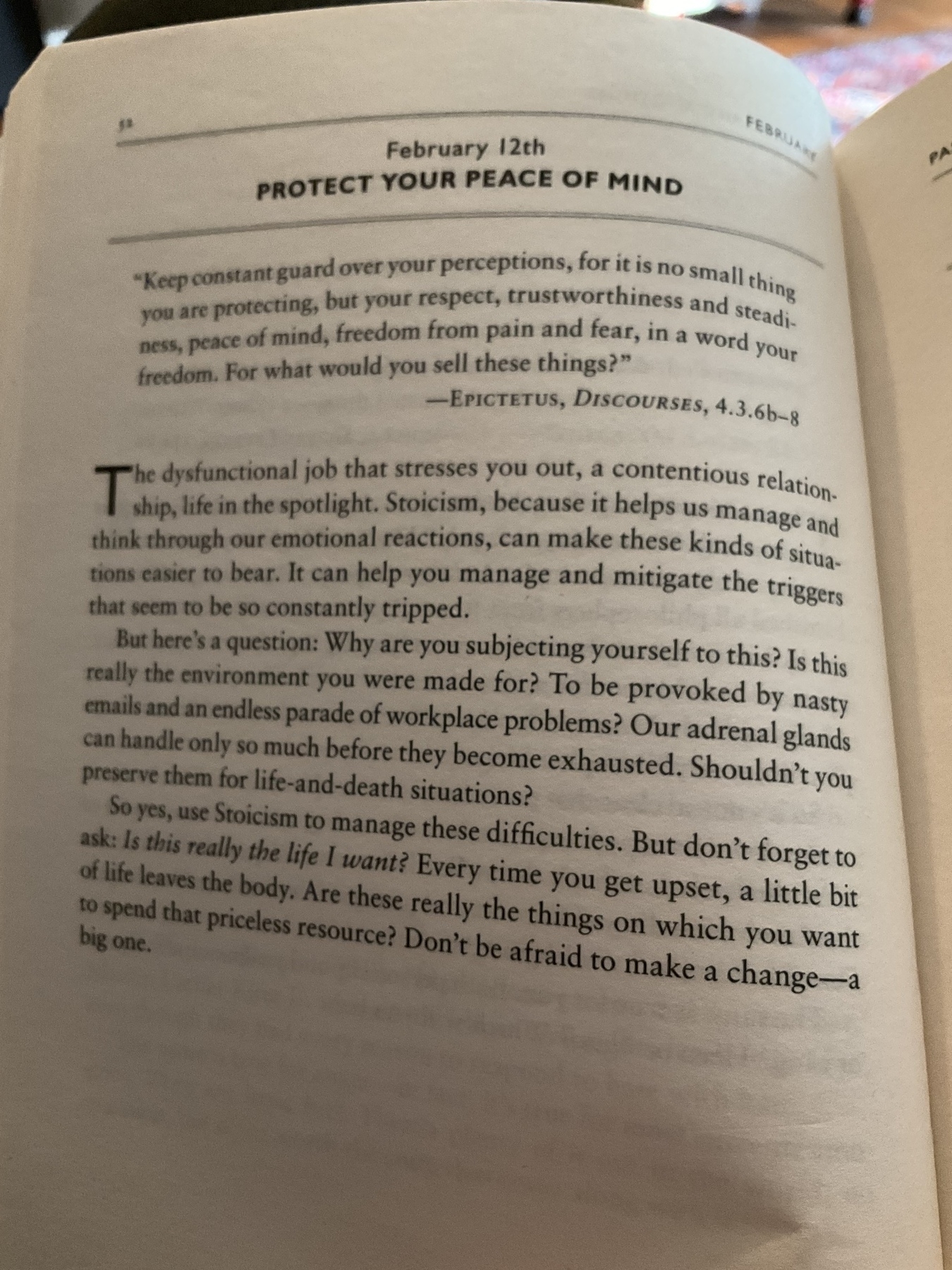 The Daily Stoic … The Daily Quote … Page 52