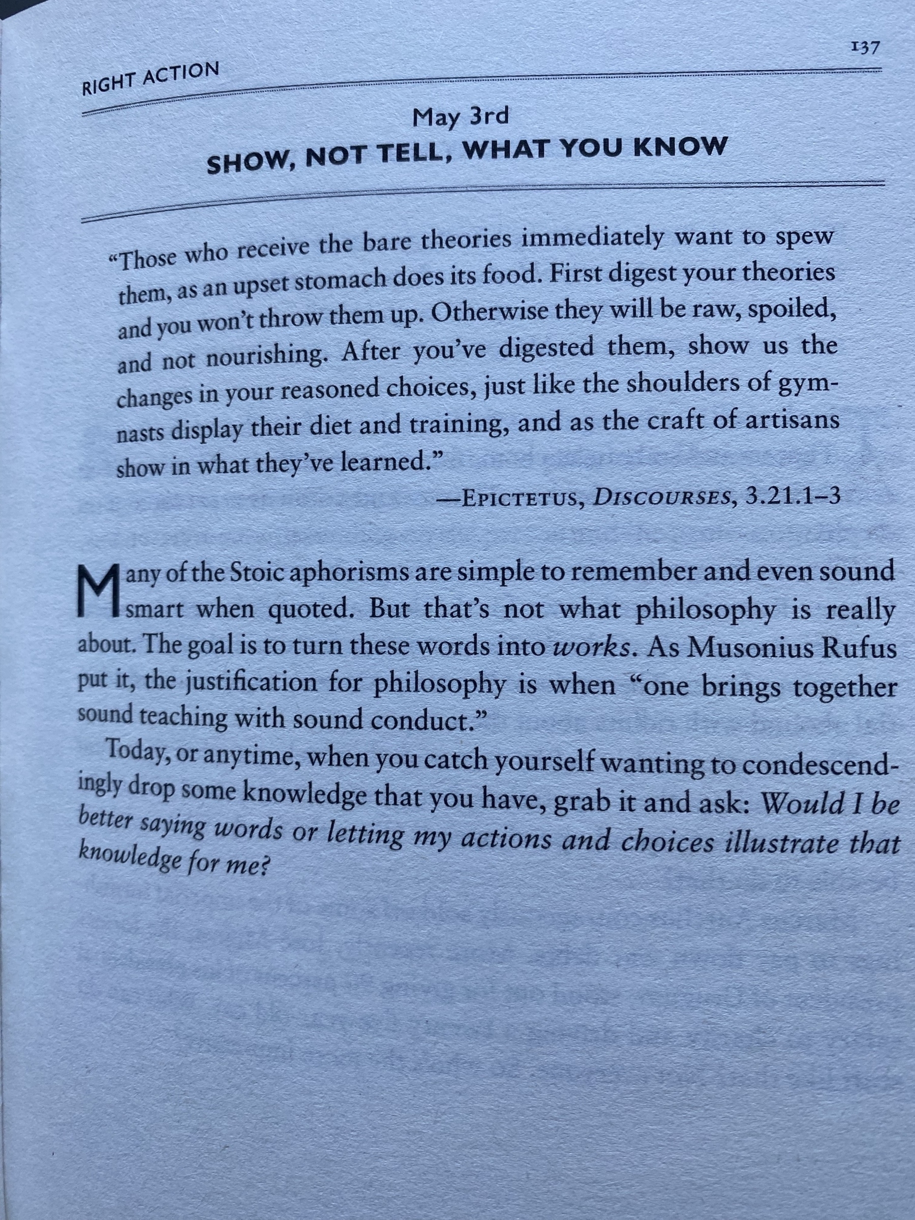 The Daily Stoic … The Daily  Quote … Page 137