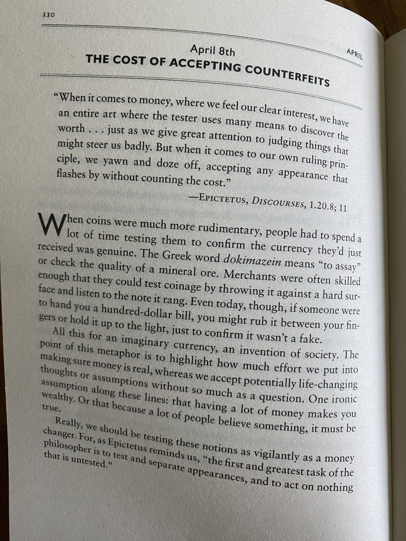 The Daily Stoic … The Daily  Quote … Page 110