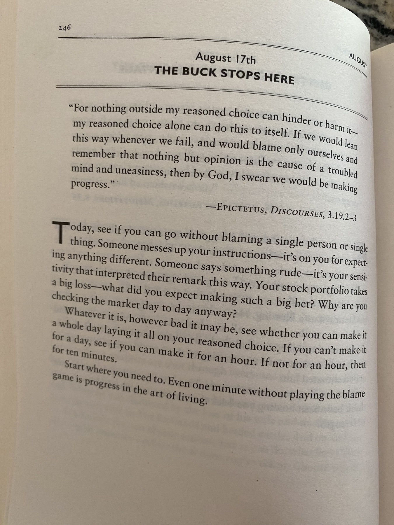 The Daily Stoic … The Daily  Quote … Page 246