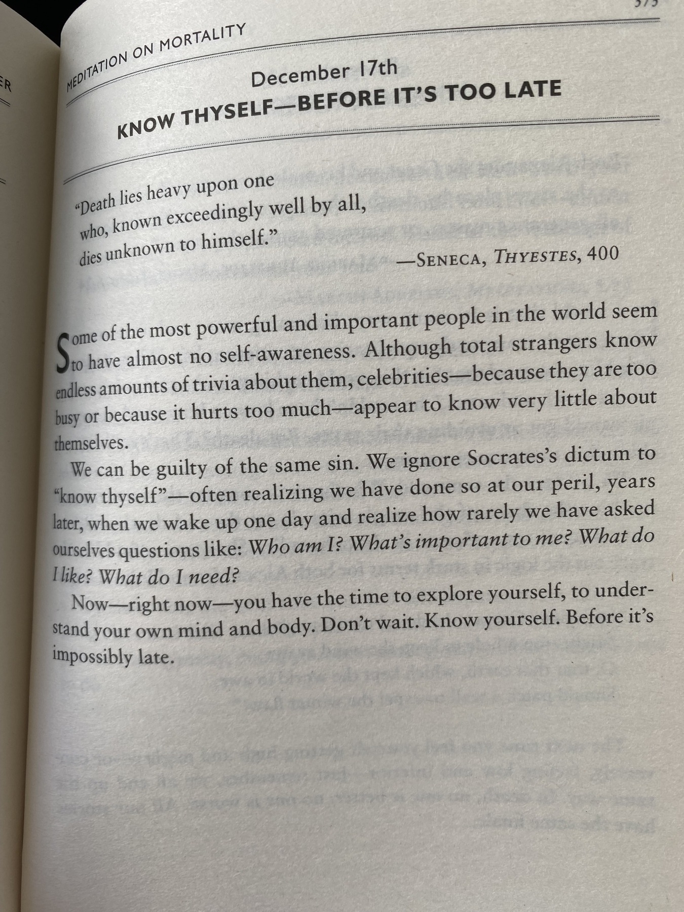 The Daily Stoic … The Daily  Quote … Page 373