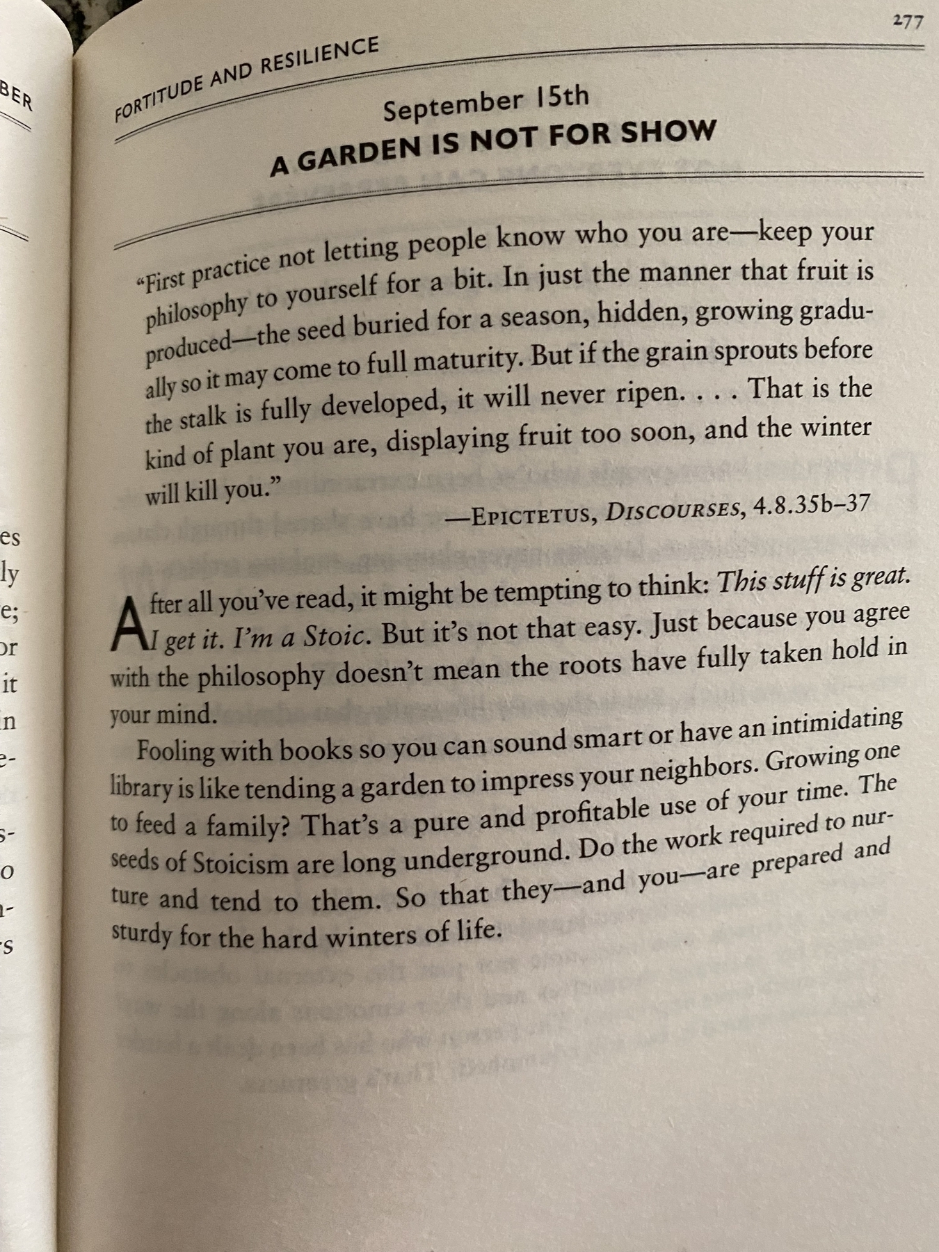 The Daily Stoic … The Daily  Quote … Page 277