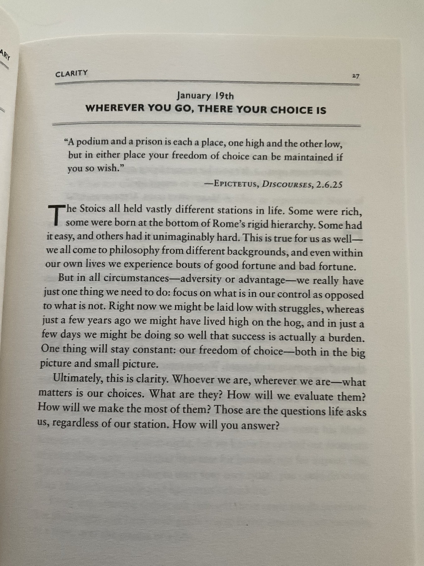The Daily Stoic … The Daily Quote … Page 27