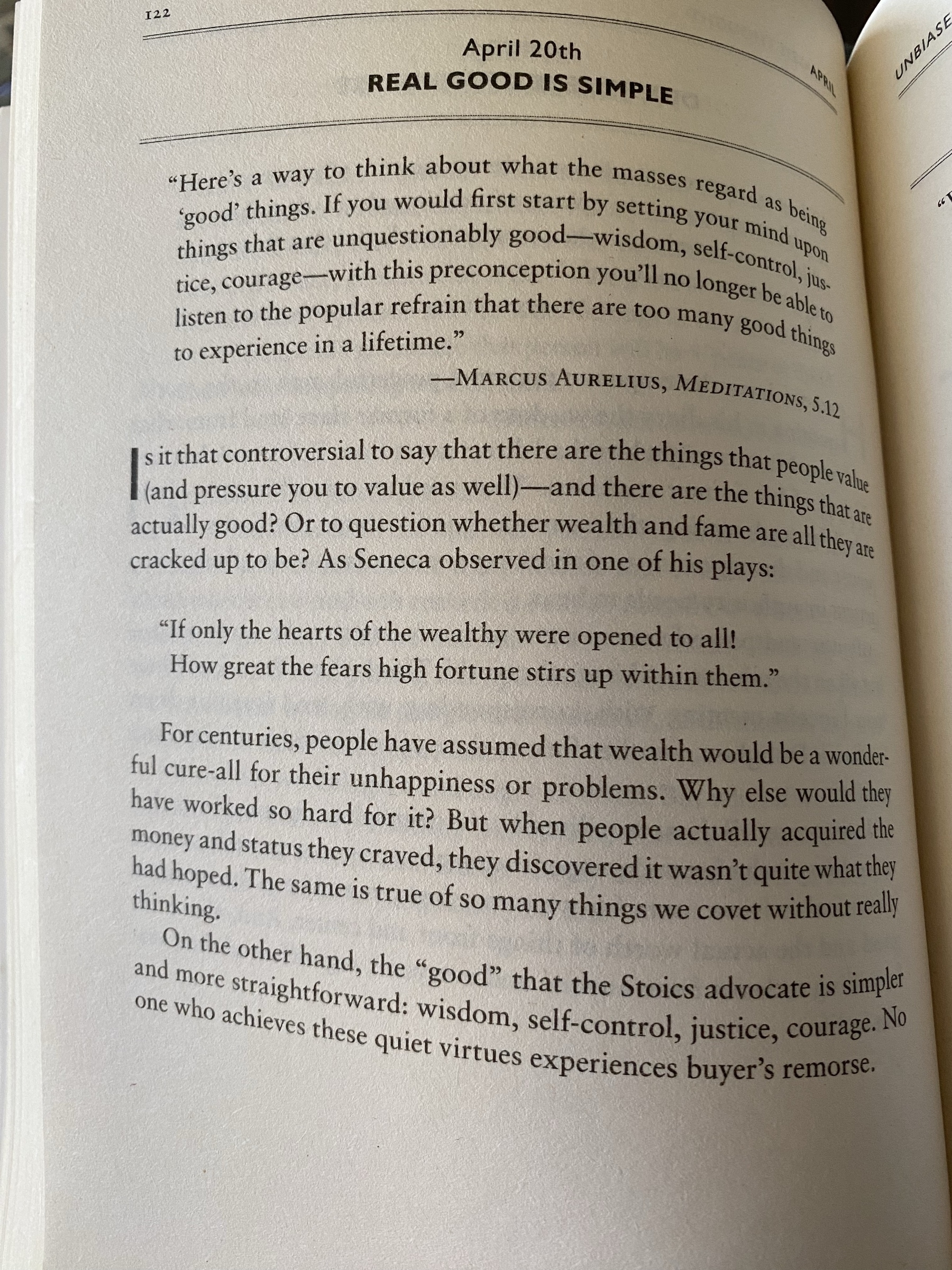 The Daily Stoic … The Daily  Quote … Page 122
