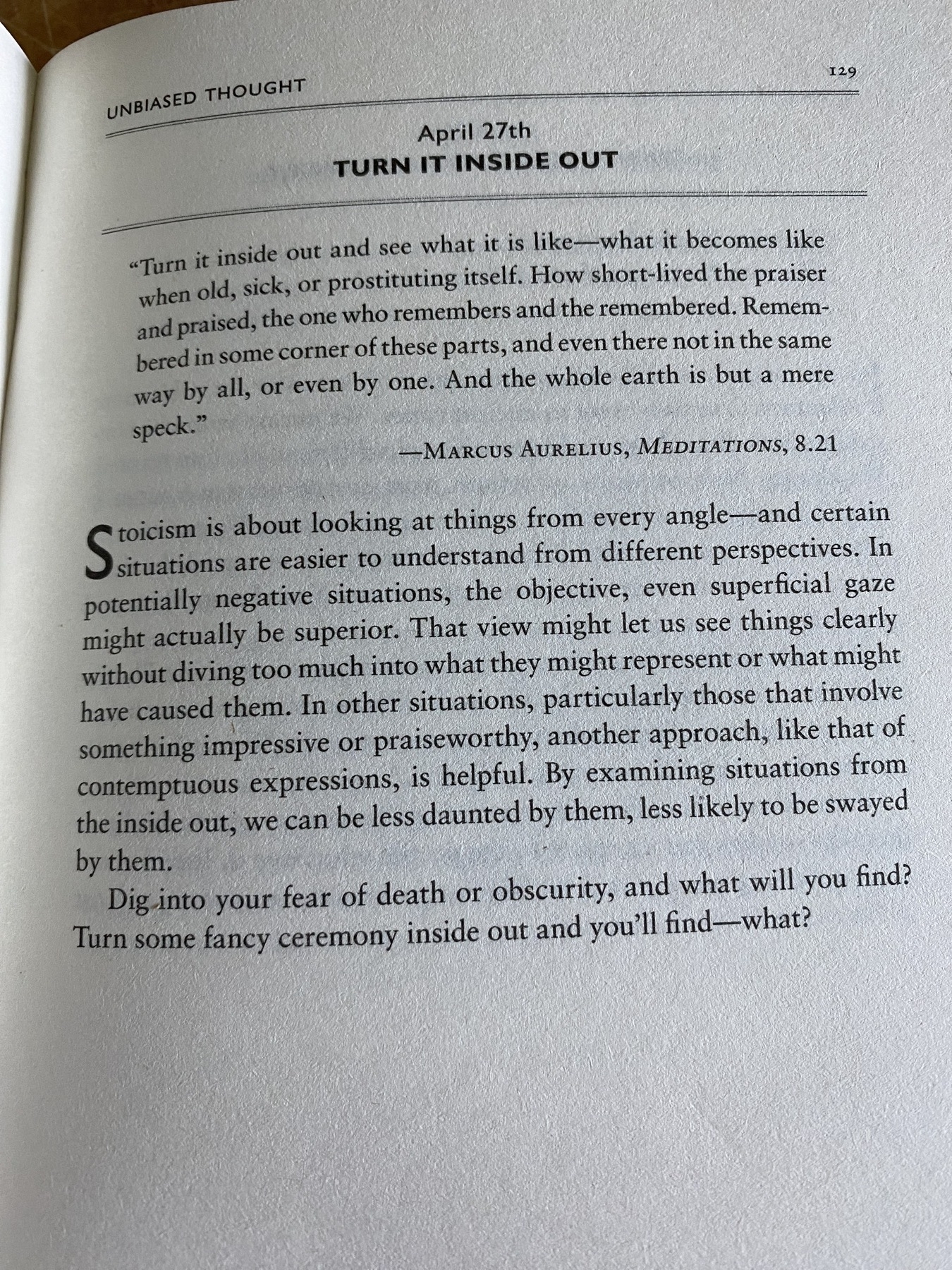 The Daily Stoic … The Daily  Quote … Page 129