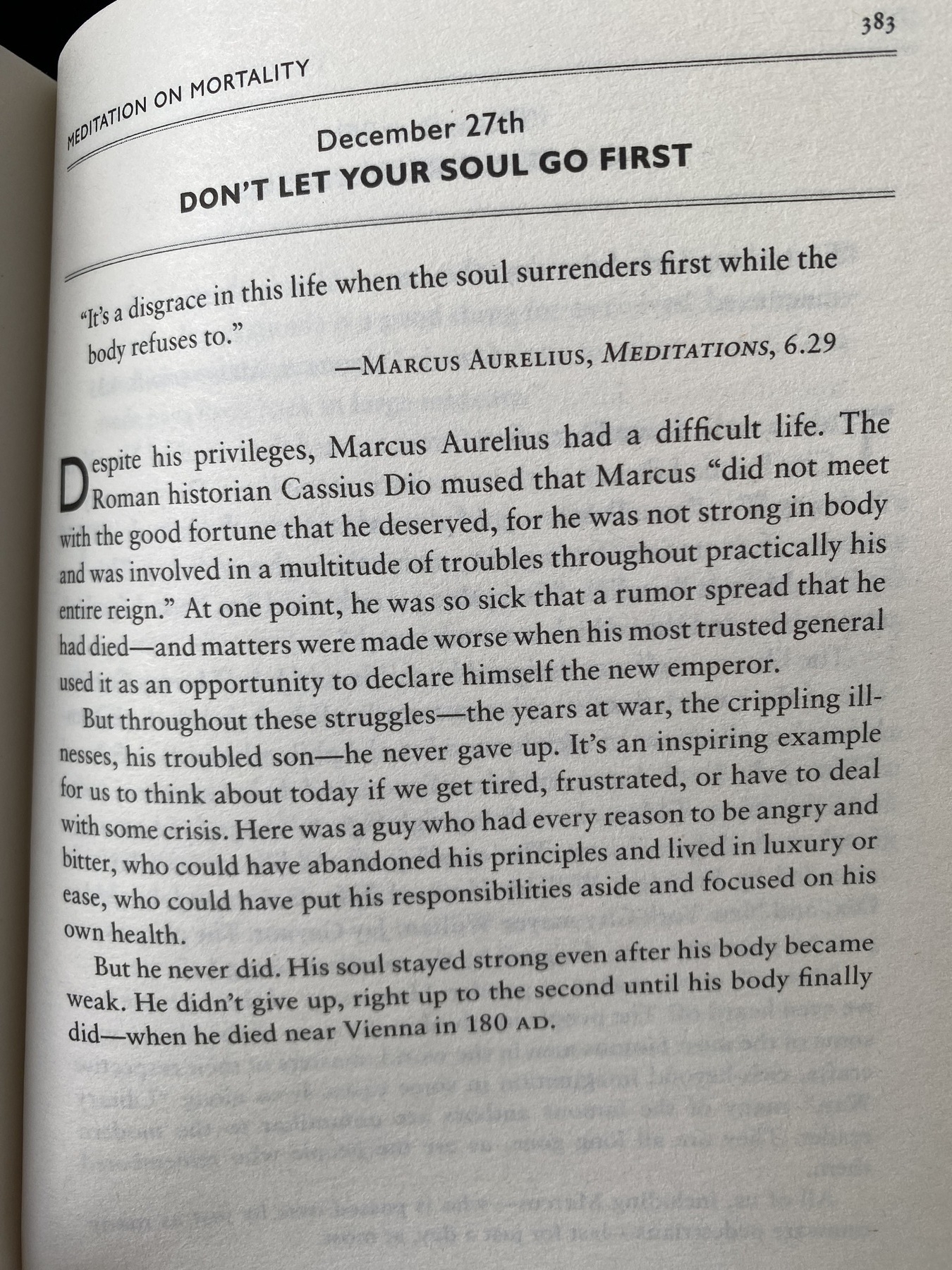 The Daily Stoic … The Daily  Quote … Page 383