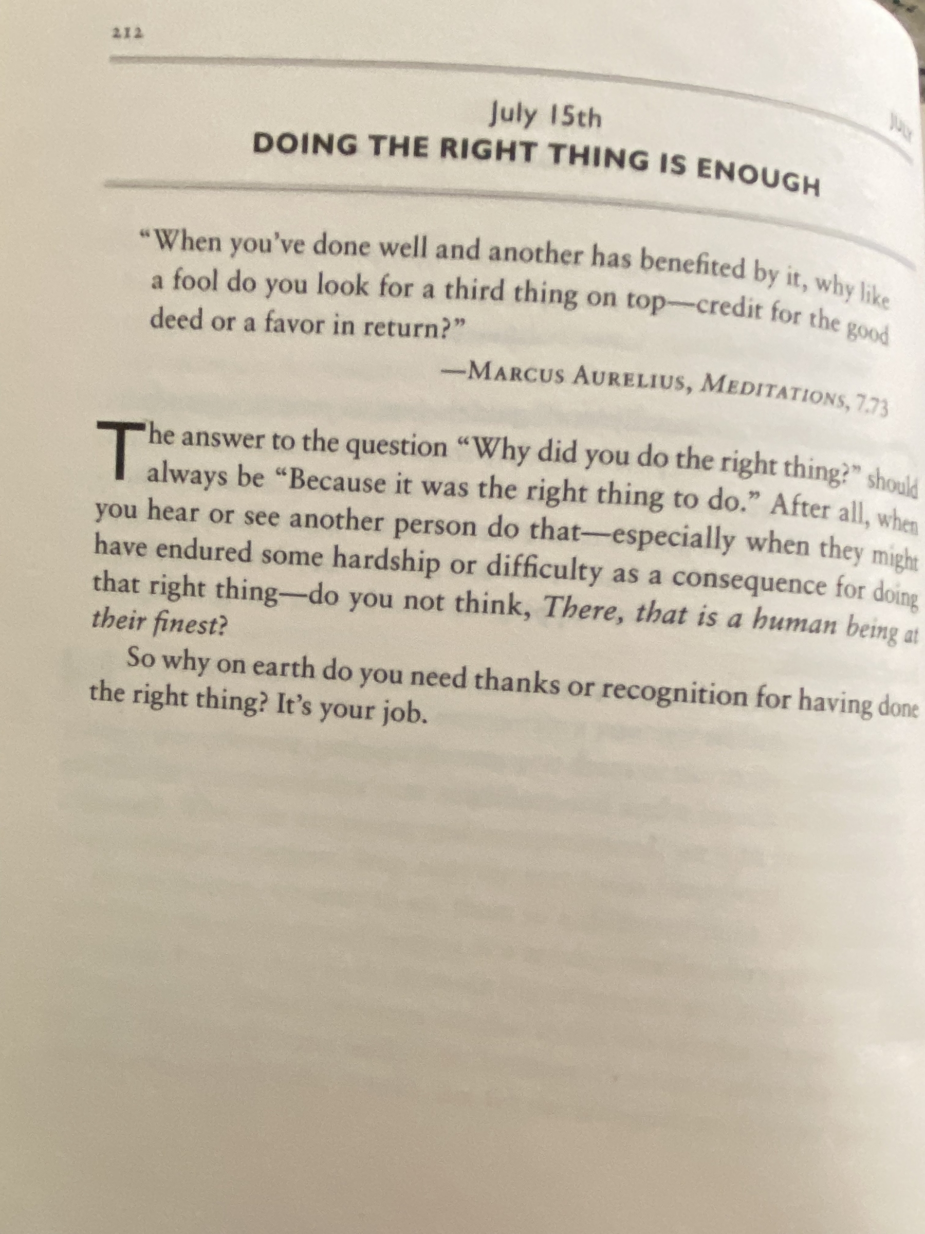 The Daily Stoic … The Daily  Quote … Page 212