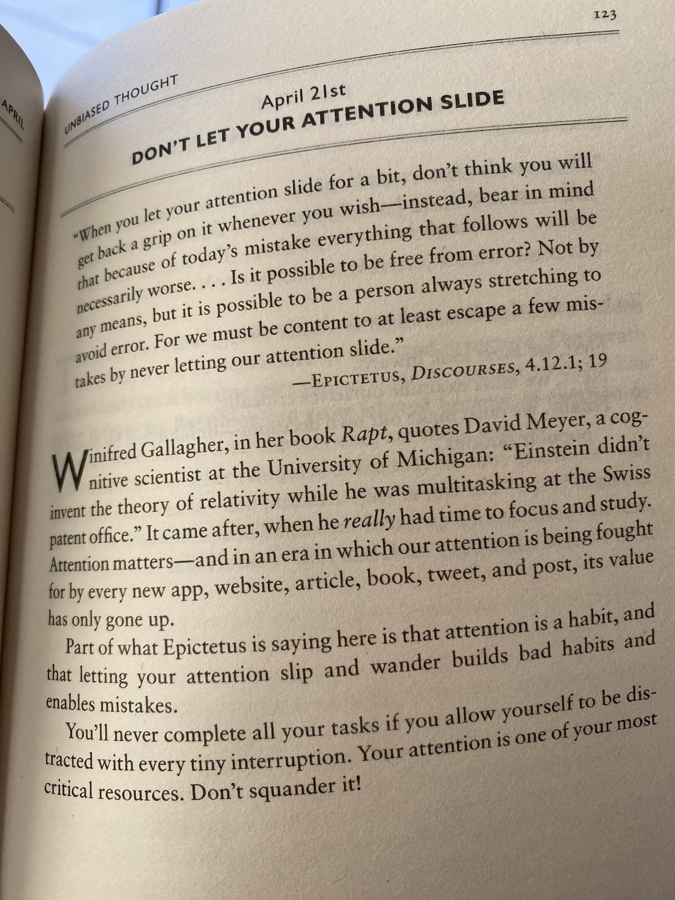 The Daily Stoic … The Daily  Quote … Page 123