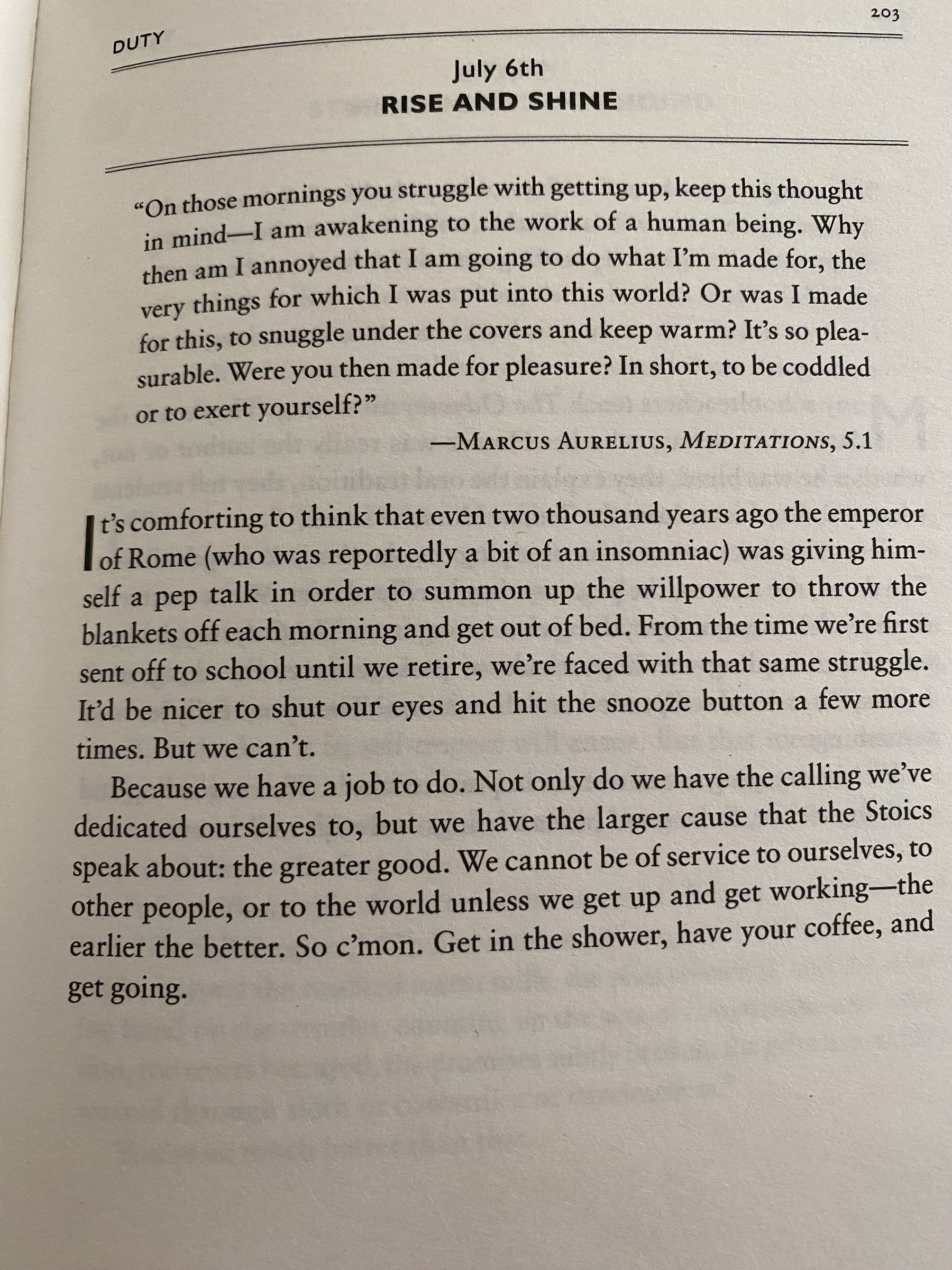 The Daily Stoic … The Daily  Quote … Page 203