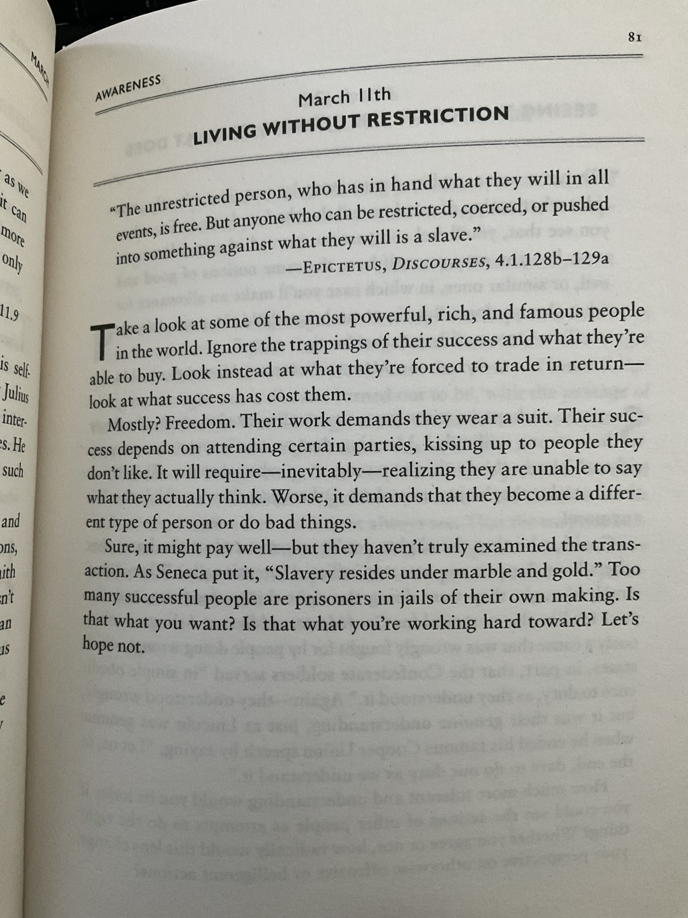 The Daily Stoic … The Daily  Quote … Page 81