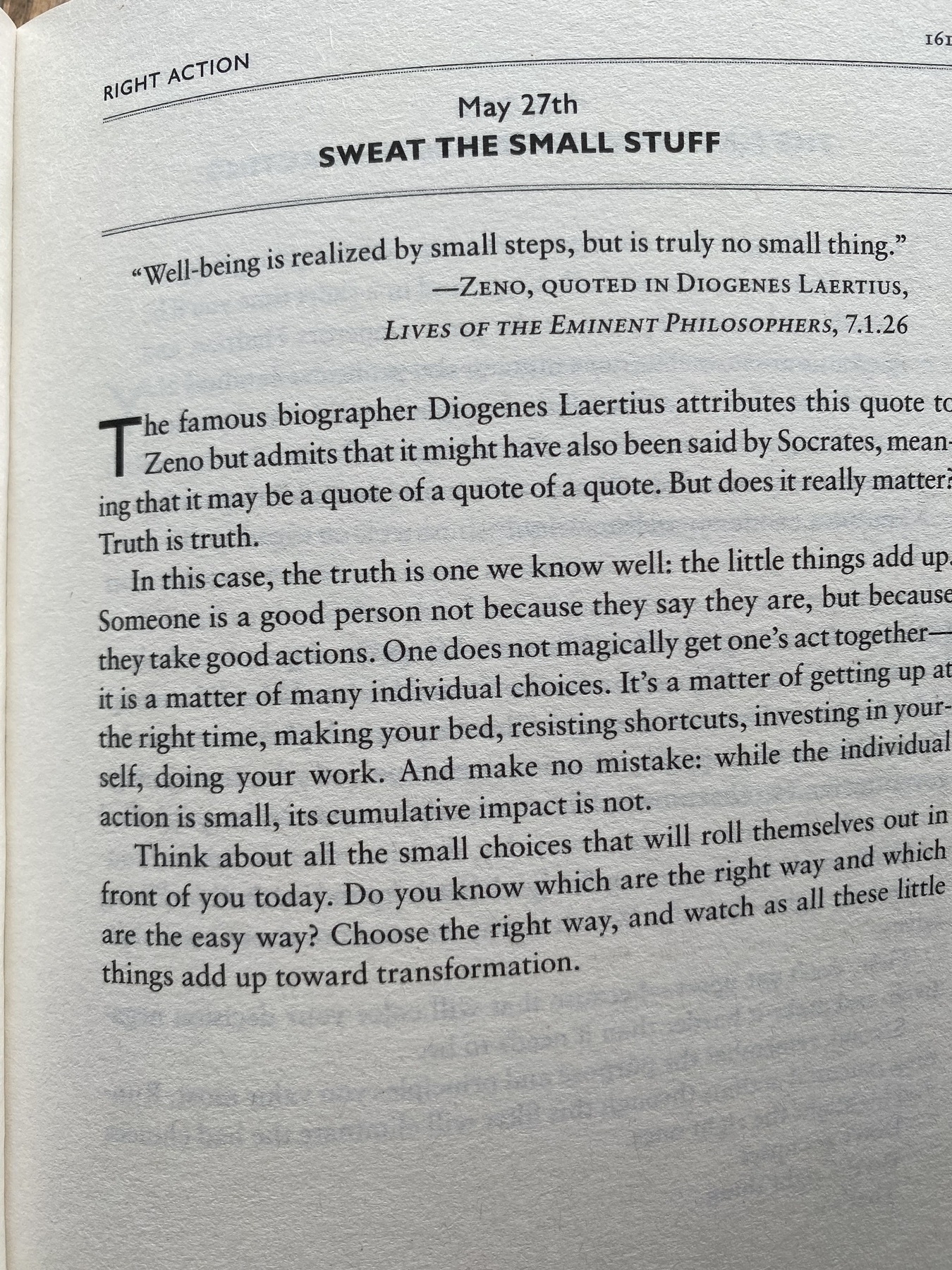 The Daily Stoic … The Daily  Quote … Page 161