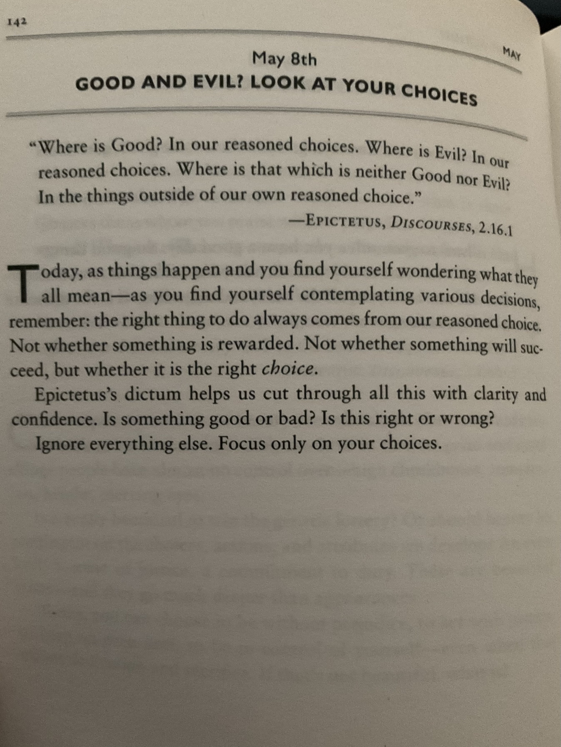 The Daily Stoic … The Daily  Quote … Page 142