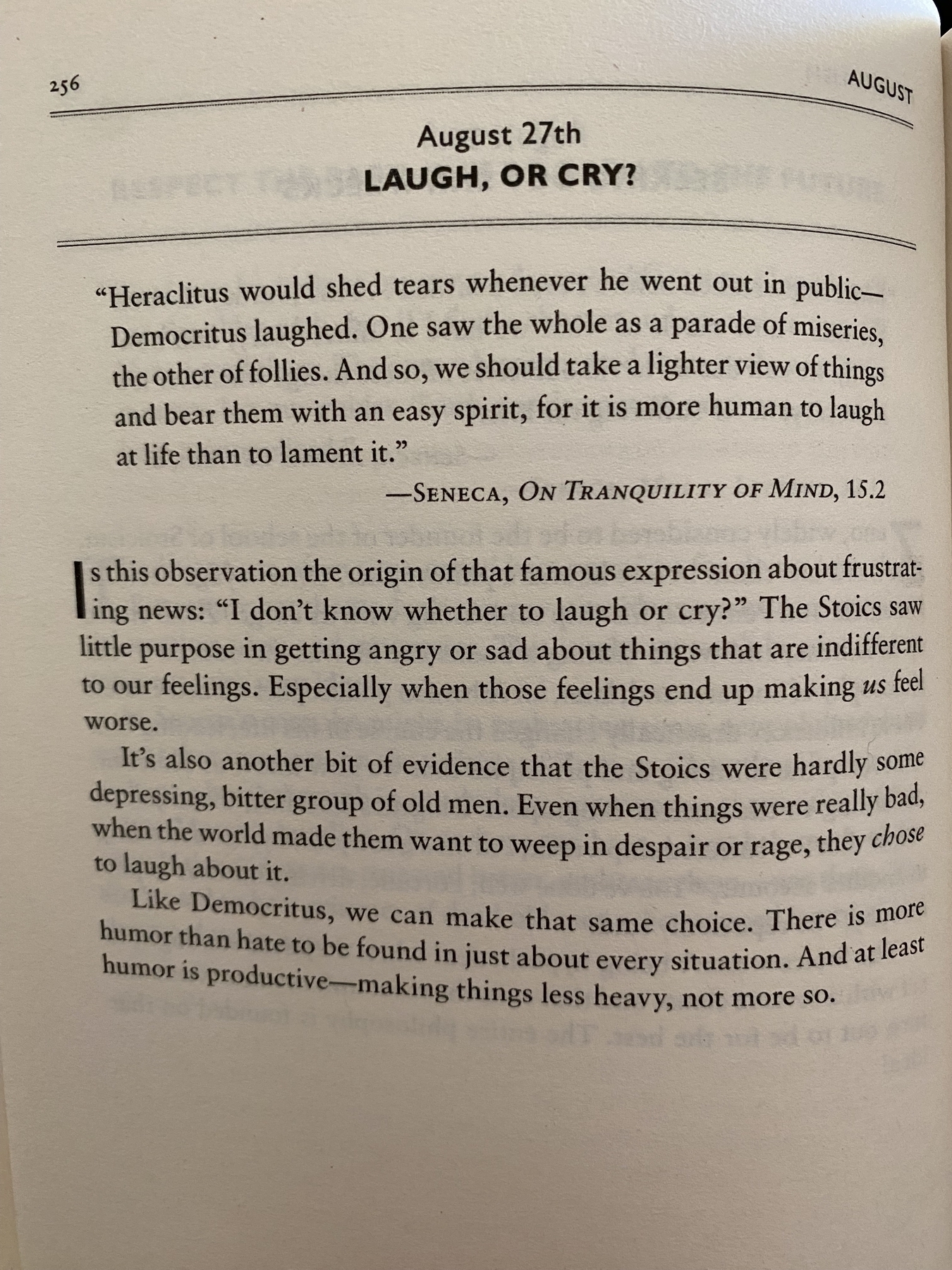 The Daily Stoic … The Daily  Quote … Page 256