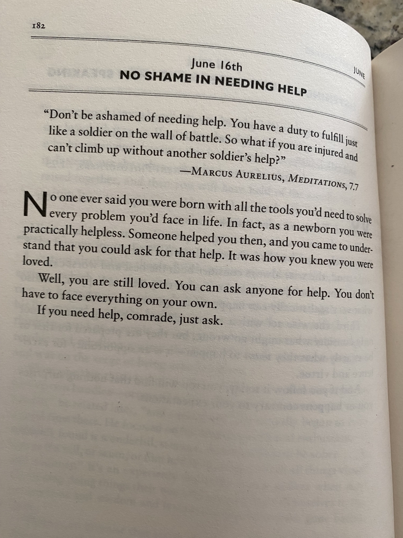 The Daily Stoic … The Daily  Quote … Page 182