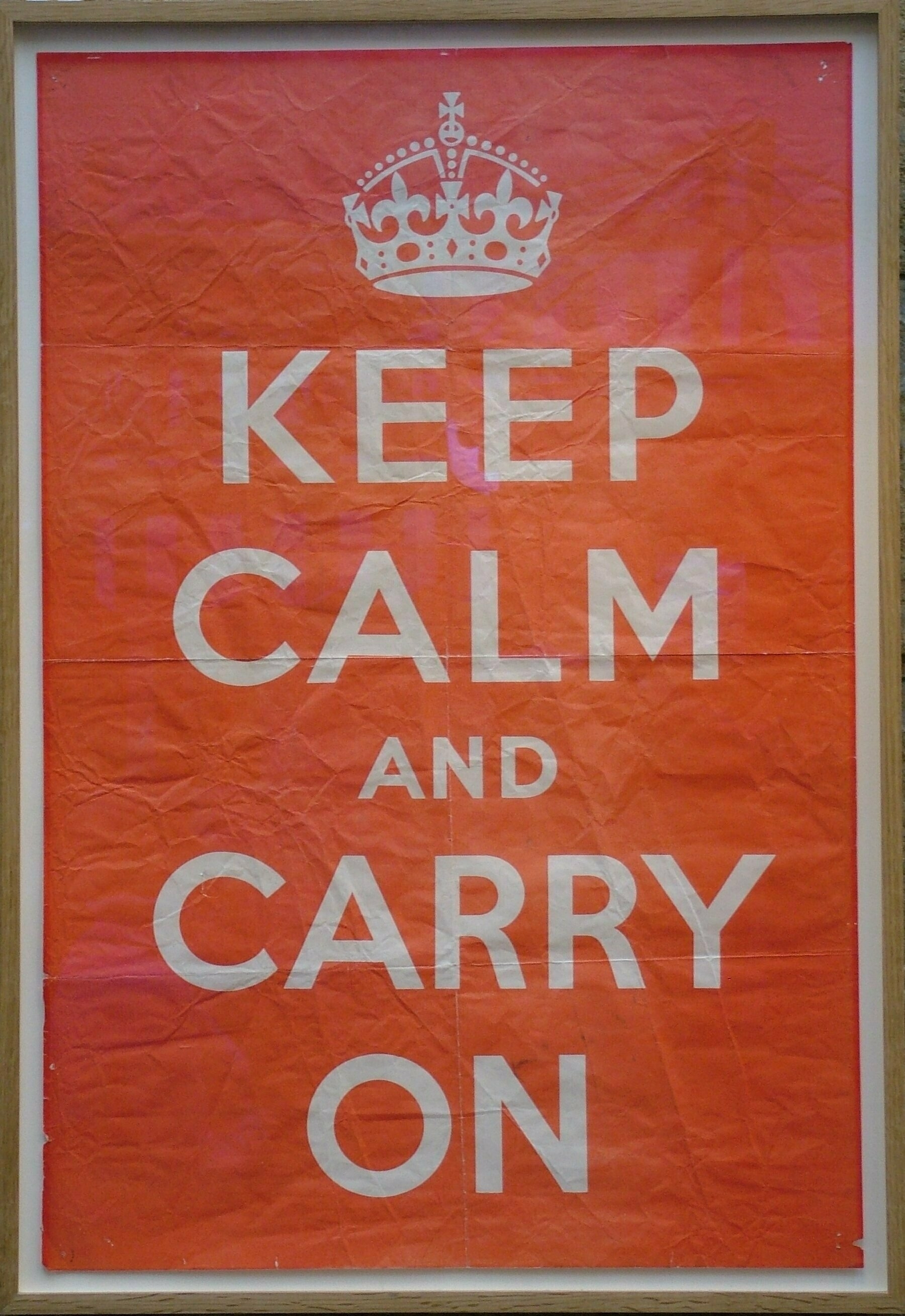Photo of the 'Keep calm and carry on poster'