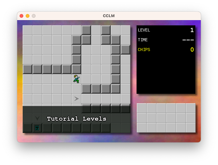 Demonstration of the lower third indicating the direction of movement towards tutorial levels in a hub map