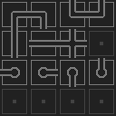 Auto-generated description: A grid of interconnected circuit-like lines on a dark background.