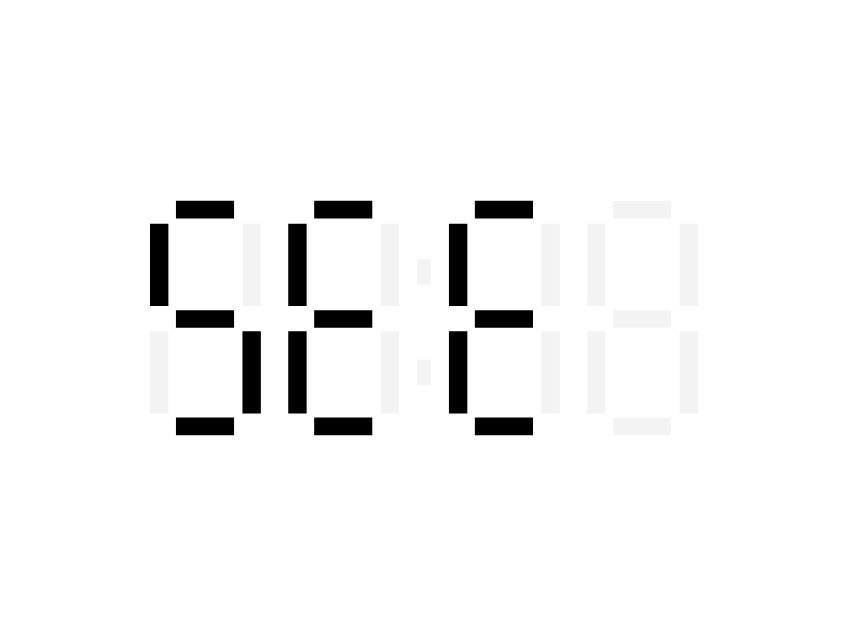 A seven-segmented display showing the message 'SEE SPd mAn In thrs now' in a loop