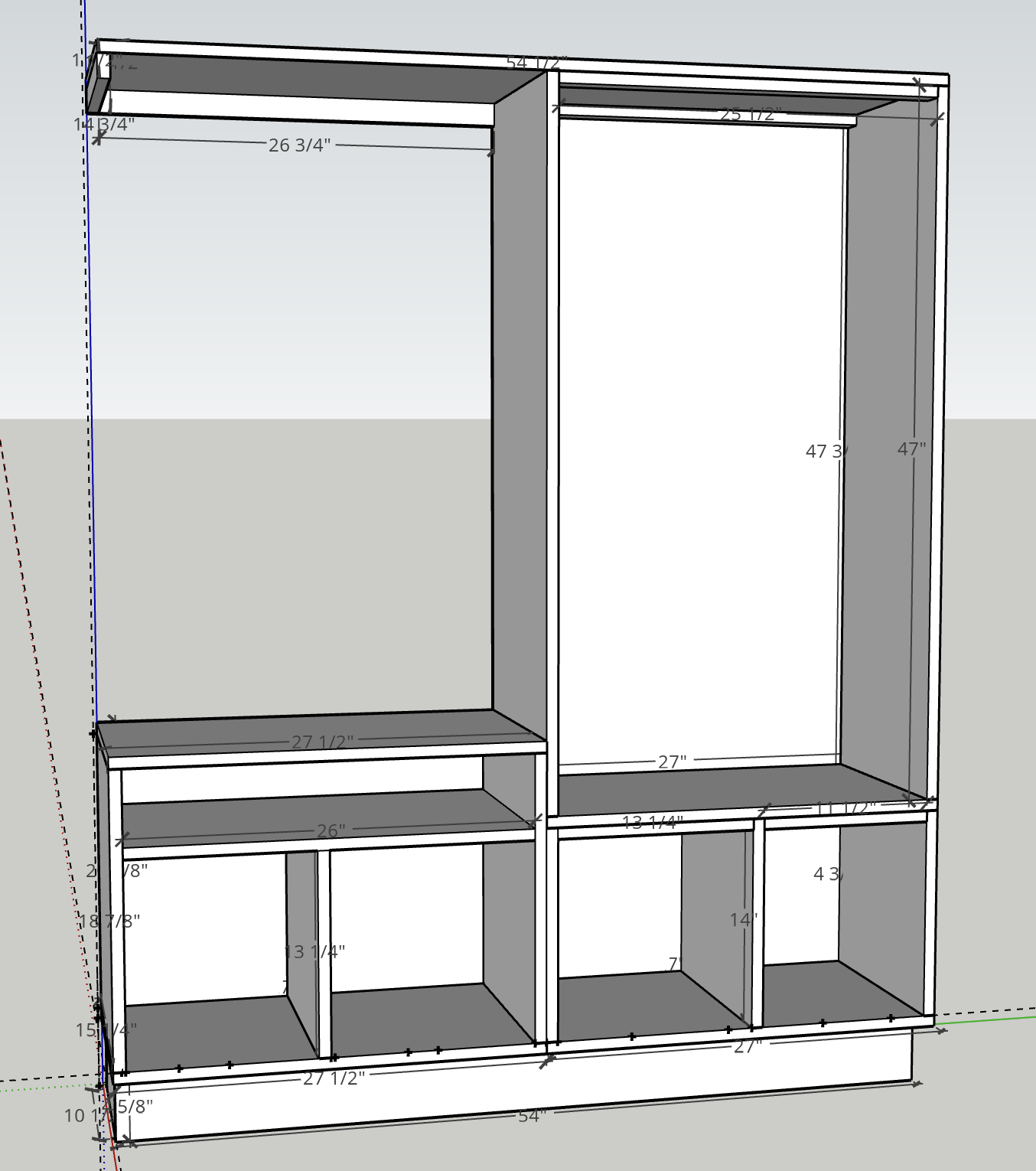 KItchen Closet design in SketchUp software