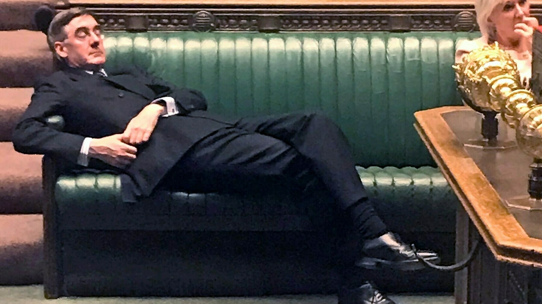 Jacob Rees-Mogg asleep on the job.